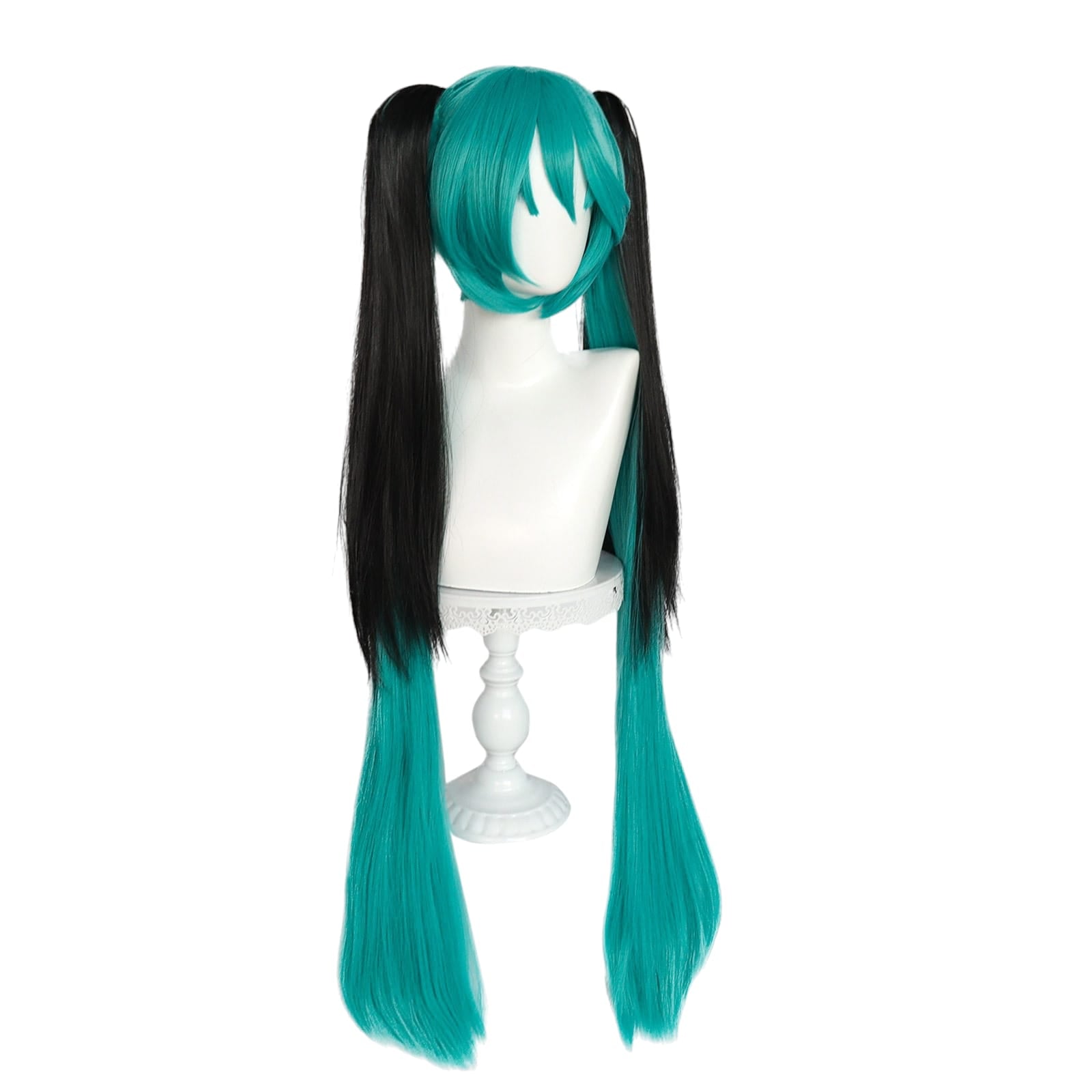 White Smoke Calne Ca (Shiie) Cosplay Wig - Vocaloid Derivative (Teal/Black Skeleton) (FEVERCOS)