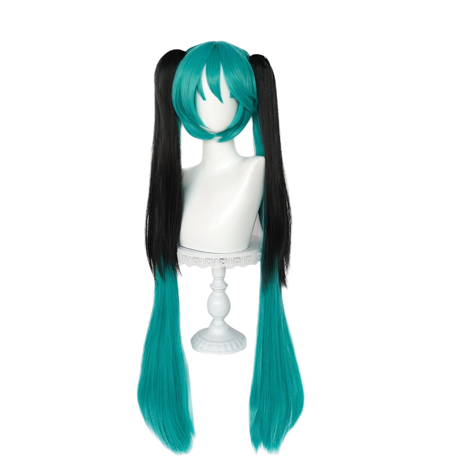White Smoke Calne Ca (Shiie) Cosplay Wig - Vocaloid Derivative (Teal/Black Skeleton) (FEVERCOS)