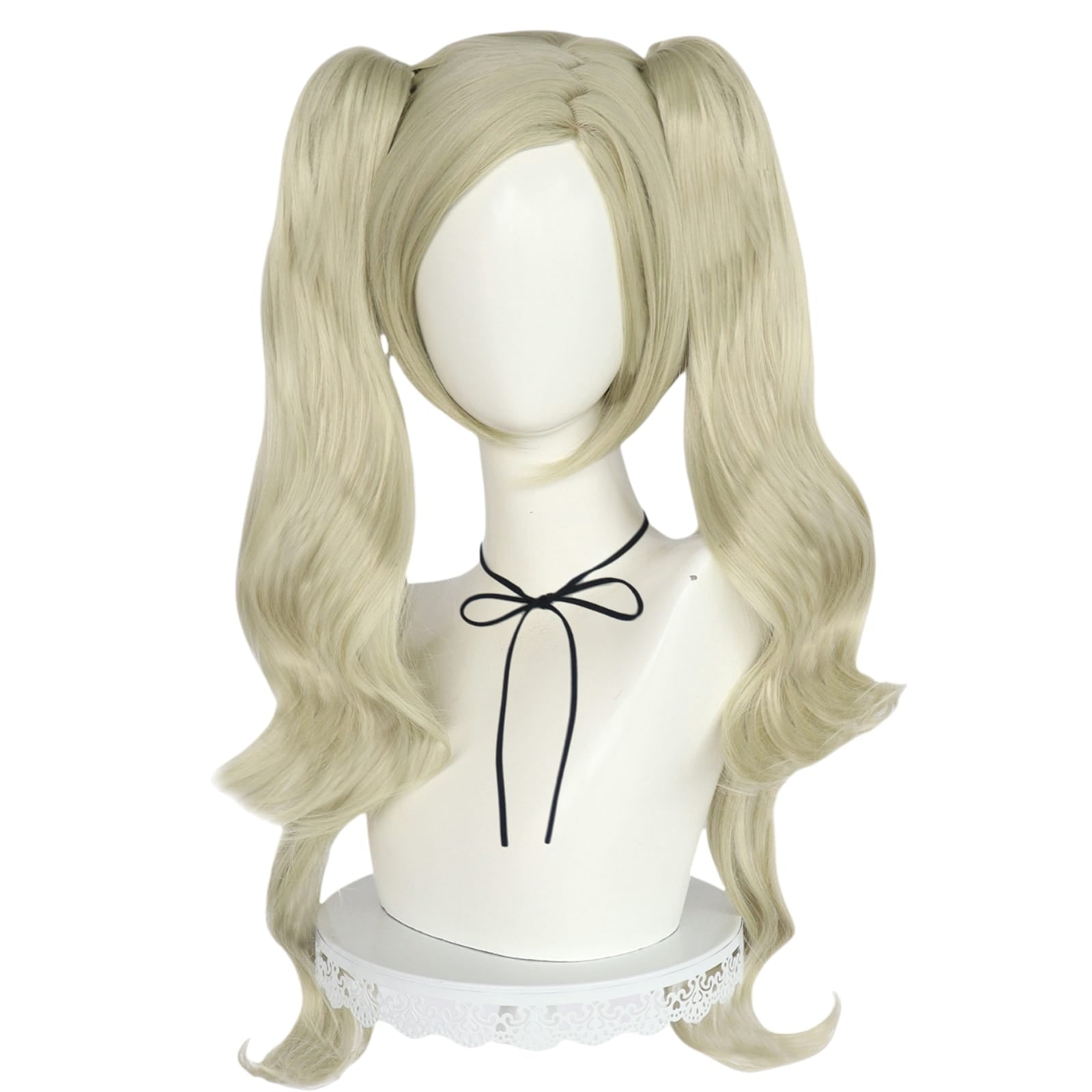White Smoke Ann Takamaki (Panther) Cosplay Wig - Persona 5 (Blonde Z-Part Twin Tails) (FEVERCOS)