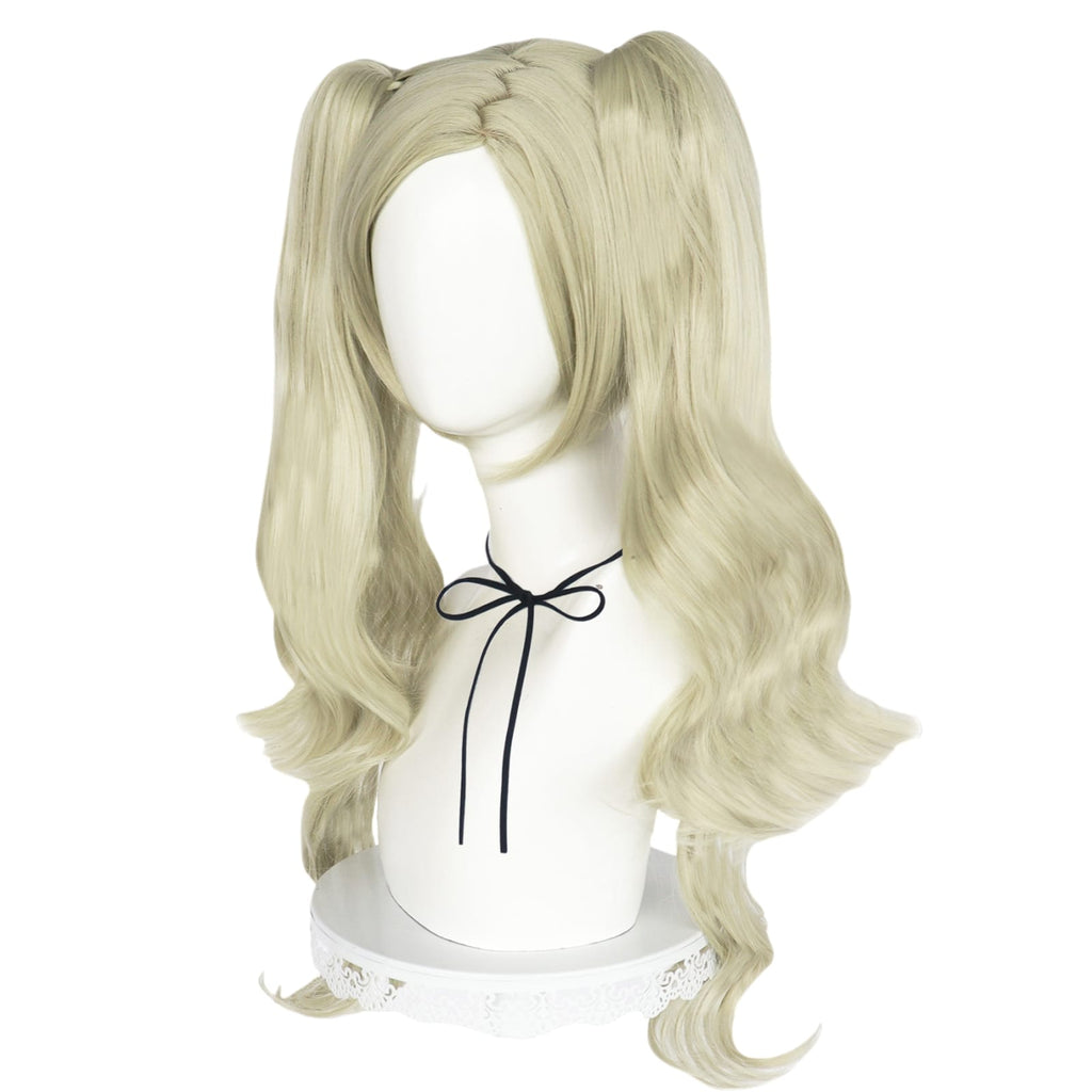 White Smoke Ann Takamaki (Panther) Cosplay Wig - Persona 5 (Blonde Z-Part Twin Tails) (FEVERCOS)