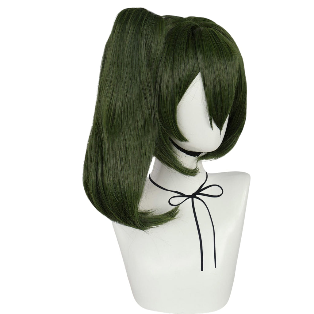 White Smoke Ubel Cosplay Wig - Frieren: Beyond Journey's End (Green Side Ponytail) (FEVERCOS)