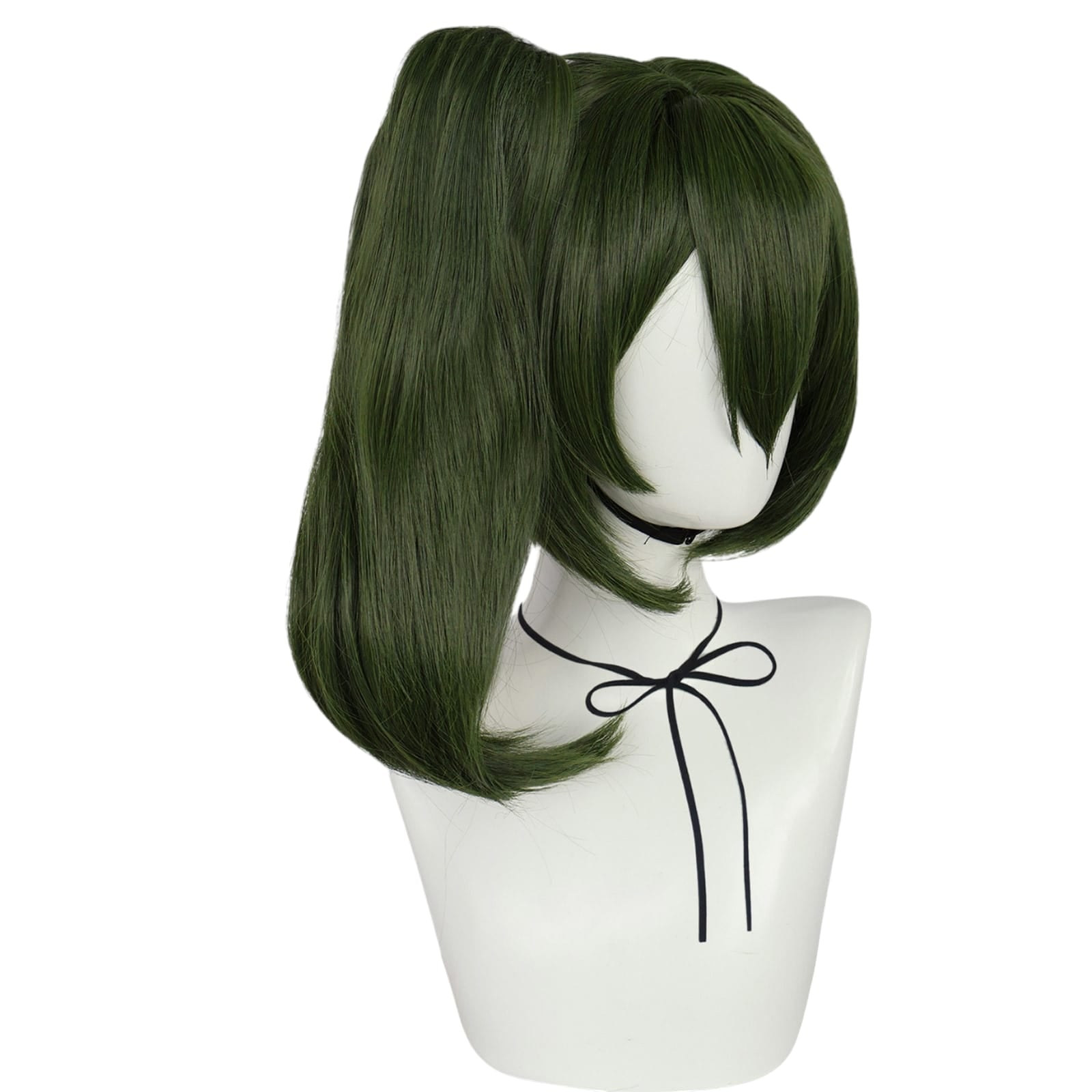 White Smoke Ubel Cosplay Wig - Frieren: Beyond Journey's End (Green Side Ponytail) (FEVERCOS)