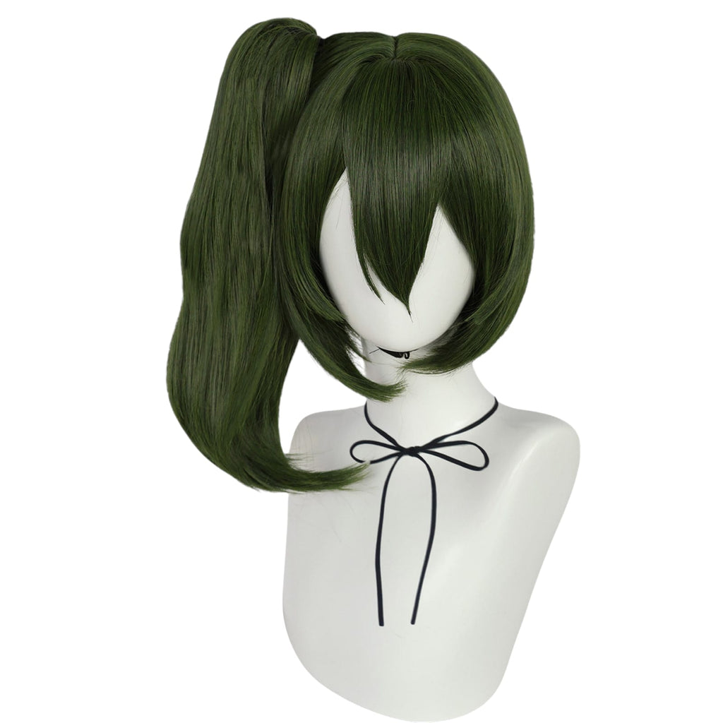 White Smoke Ubel Cosplay Wig - Frieren: Beyond Journey's End (Green Side Ponytail) (FEVERCOS)