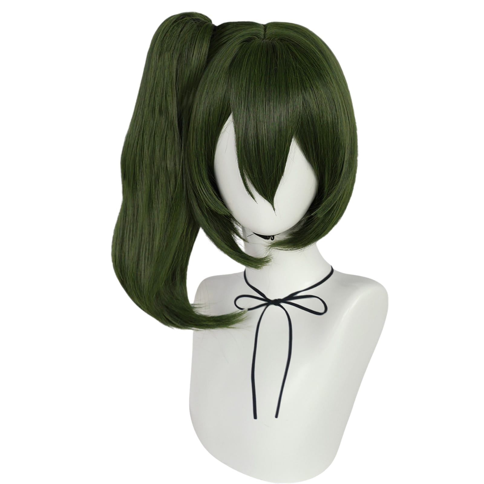 White Smoke Ubel Cosplay Wig - Frieren: Beyond Journey's End (Green Side Ponytail) (FEVERCOS)