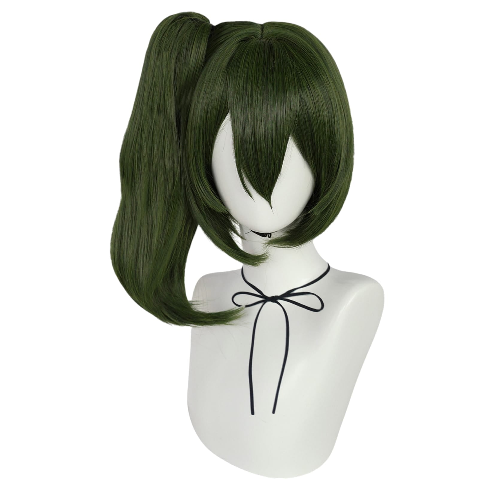 White Smoke Ubel Cosplay Wig - Frieren: Beyond Journey's End (Green Side Ponytail) (FEVERCOS)
