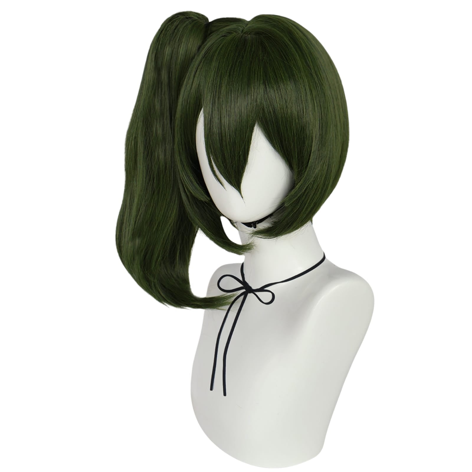 White Smoke Ubel Cosplay Wig - Frieren: Beyond Journey's End (Green Side Ponytail) (FEVERCOS)