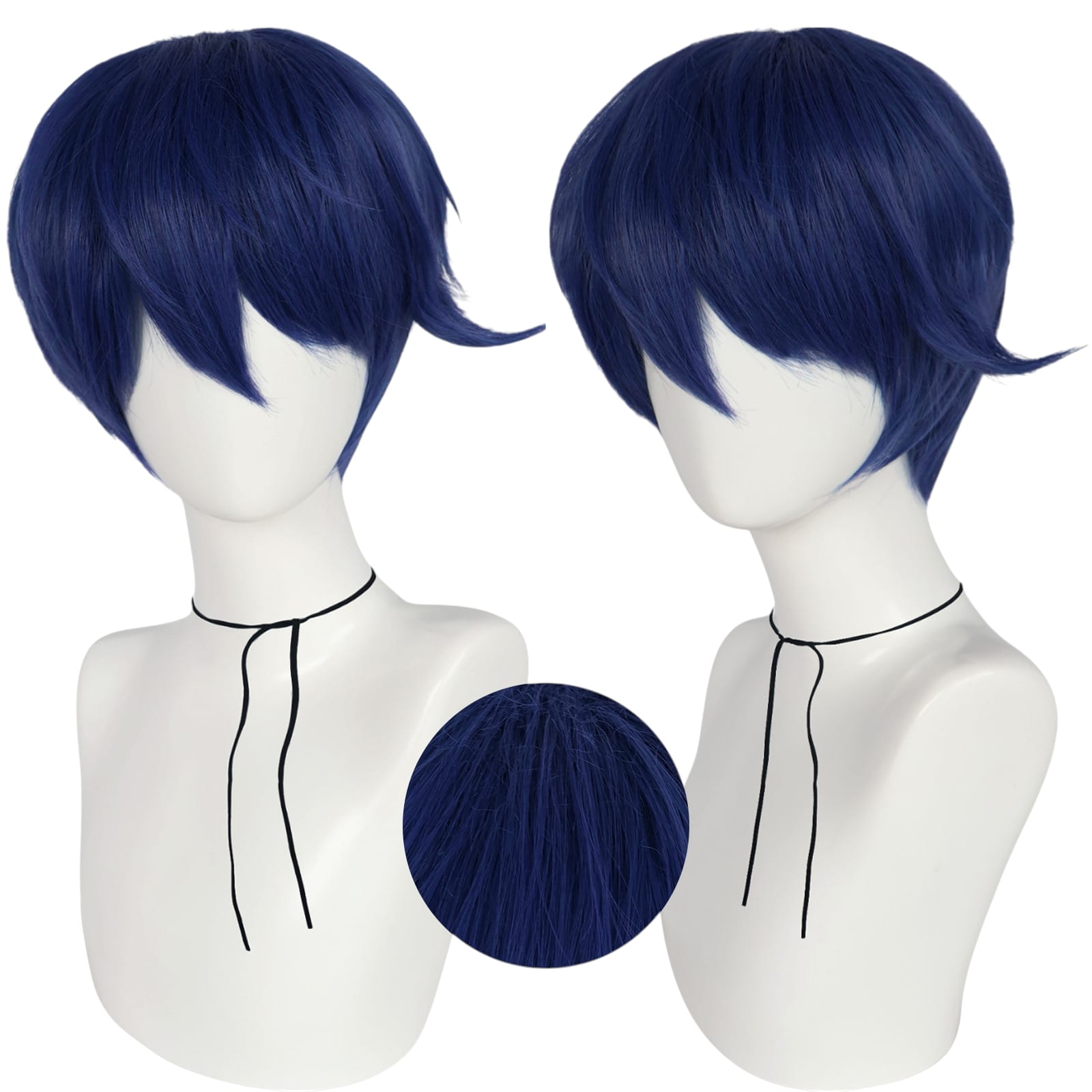White Smoke Leviathan Cosplay Wig - Obey Me! (Blue Short/Universal) (FEVERCOS)