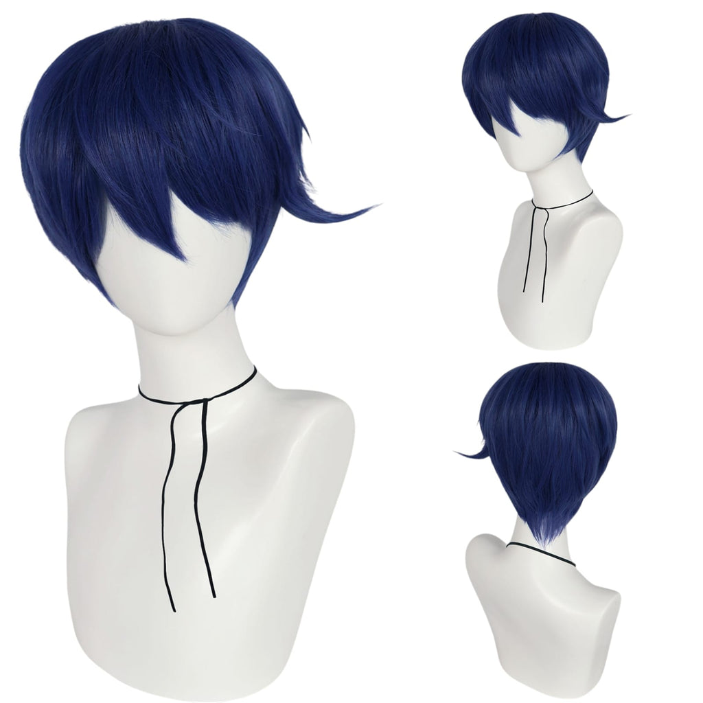 White Smoke Leviathan Cosplay Wig - Obey Me! (Blue Short/Universal) (FEVERCOS)