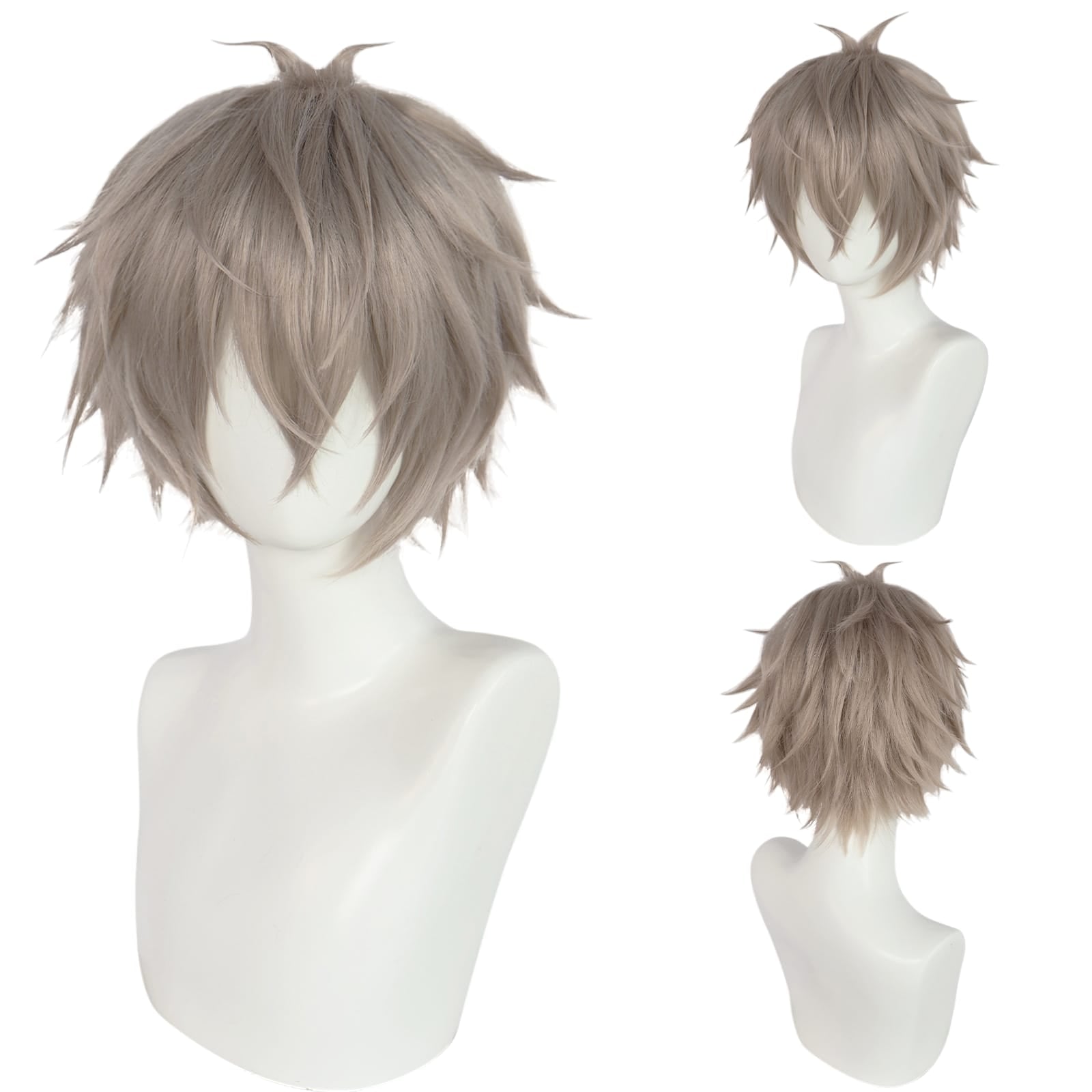 White Smoke Choji Tomiyama Cosplay Wig - Wind Breaker (Short Flipped/Rabbit) (FEVERCOS)