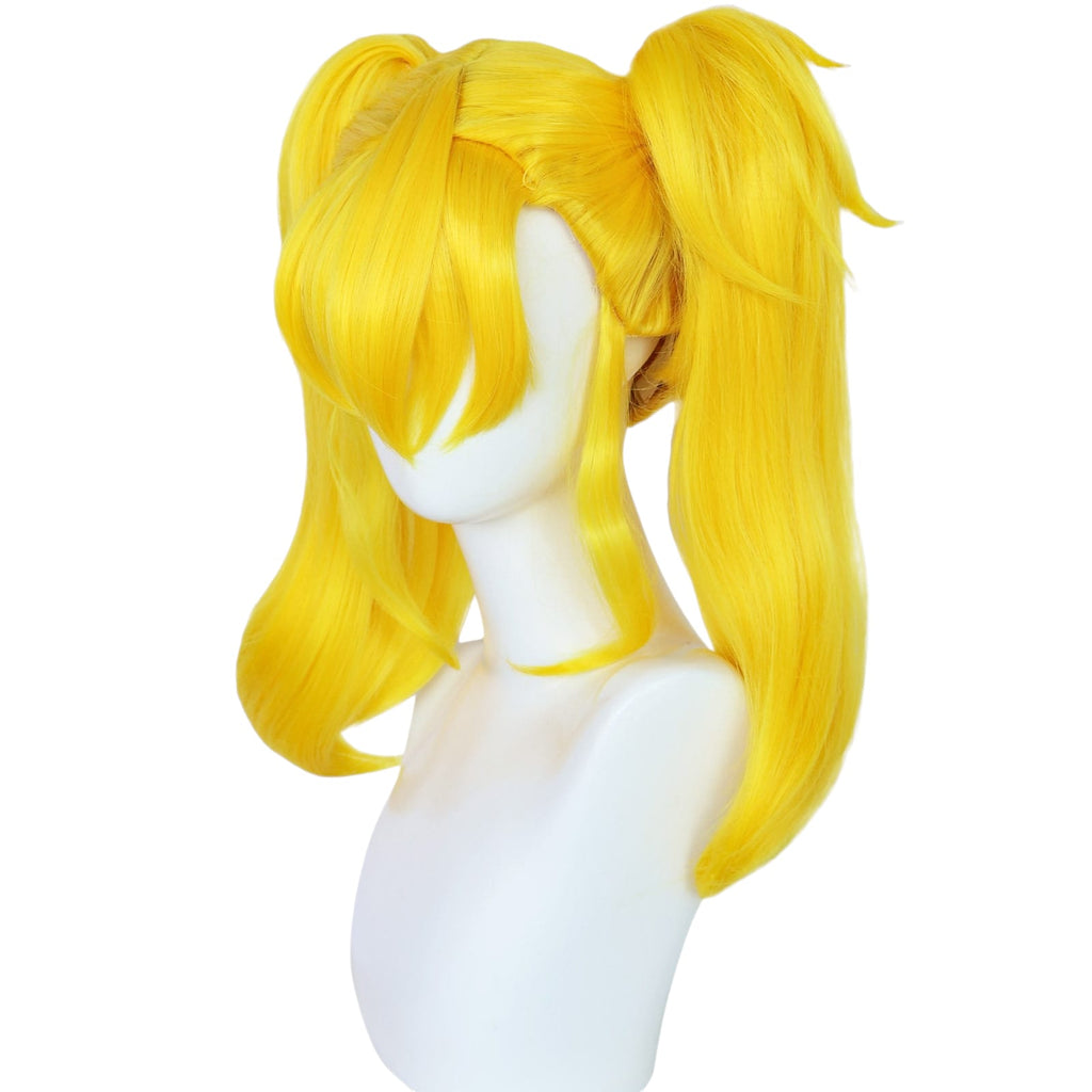 White Smoke Kikoru Shinomiya Cosplay Wig - Kaiju No. 8 (Blonde Twin Tails) (FEVERCOS)