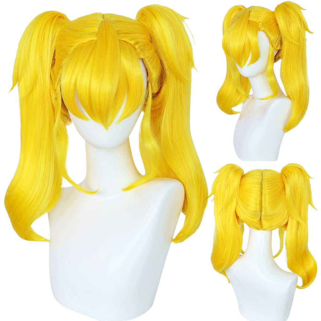 White Smoke Kikoru Shinomiya Cosplay Wig - Kaiju No. 8 (Blonde Twin Tails) (FEVERCOS)