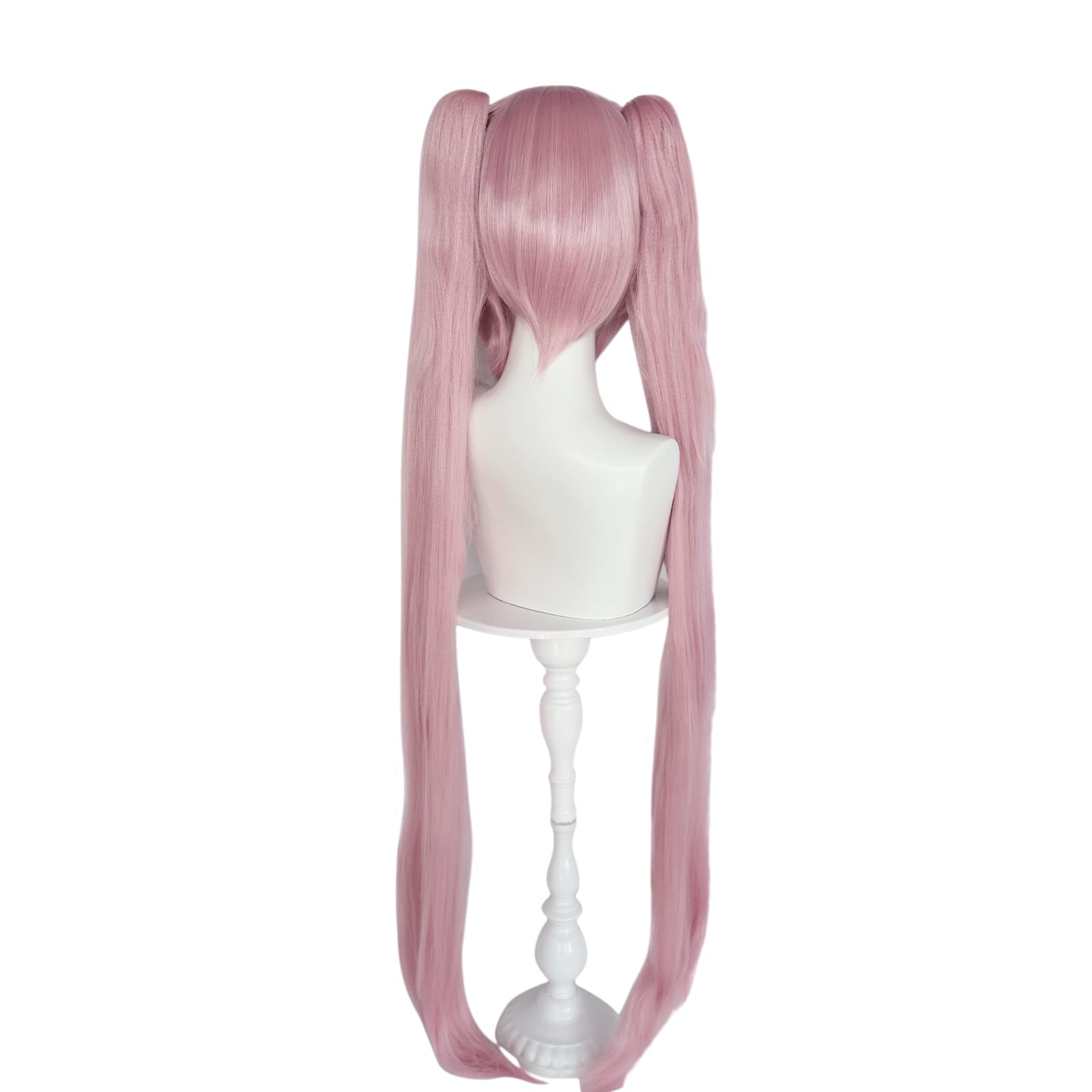 White Smoke Pink Hatsune Miku (Sakura/NT) Cosplay Wig - Vocaloid (104cm Twin Tails) (FEVERCOS)
