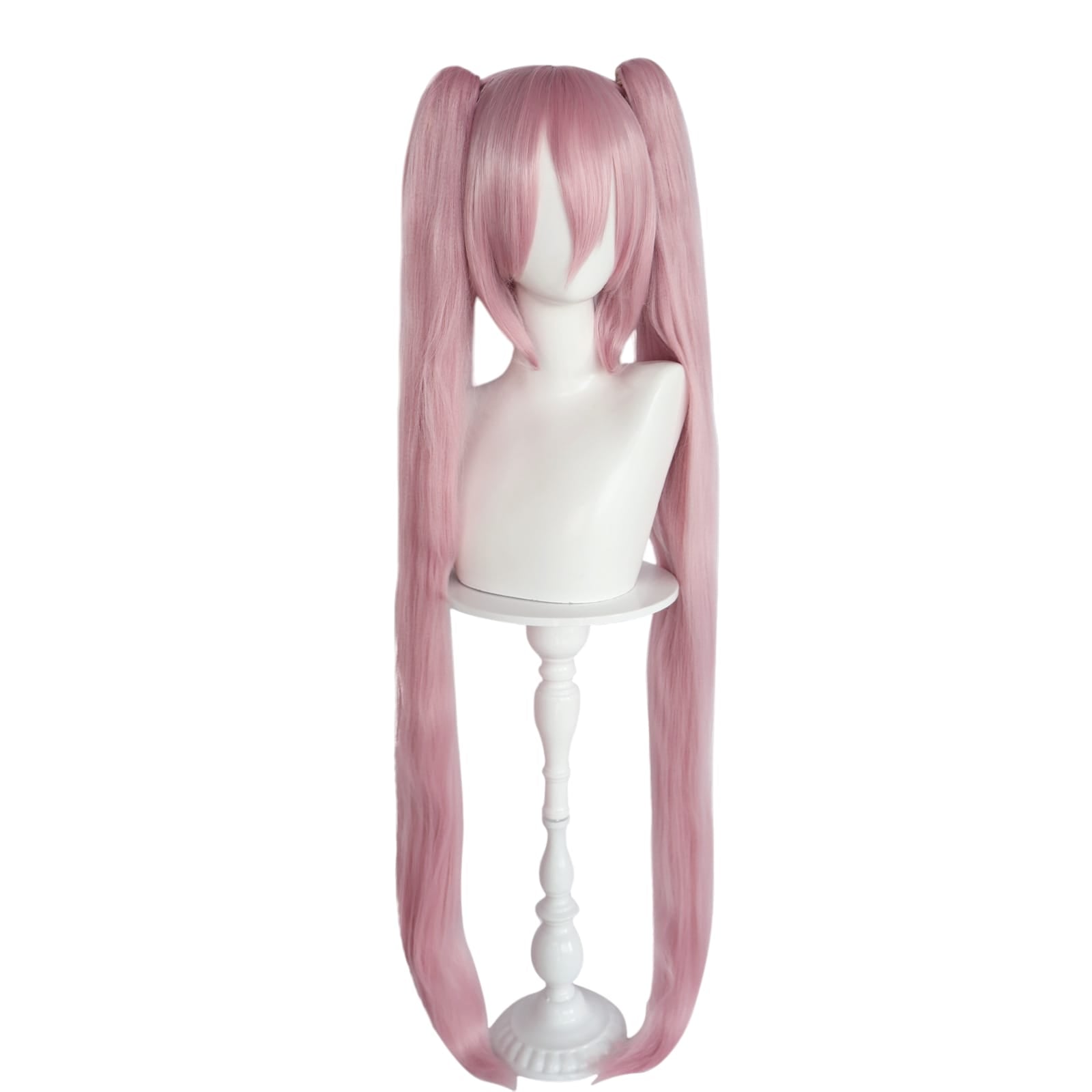 White Smoke Pink Hatsune Miku (Sakura/NT) Cosplay Wig - Vocaloid (104cm Twin Tails) (FEVERCOS)