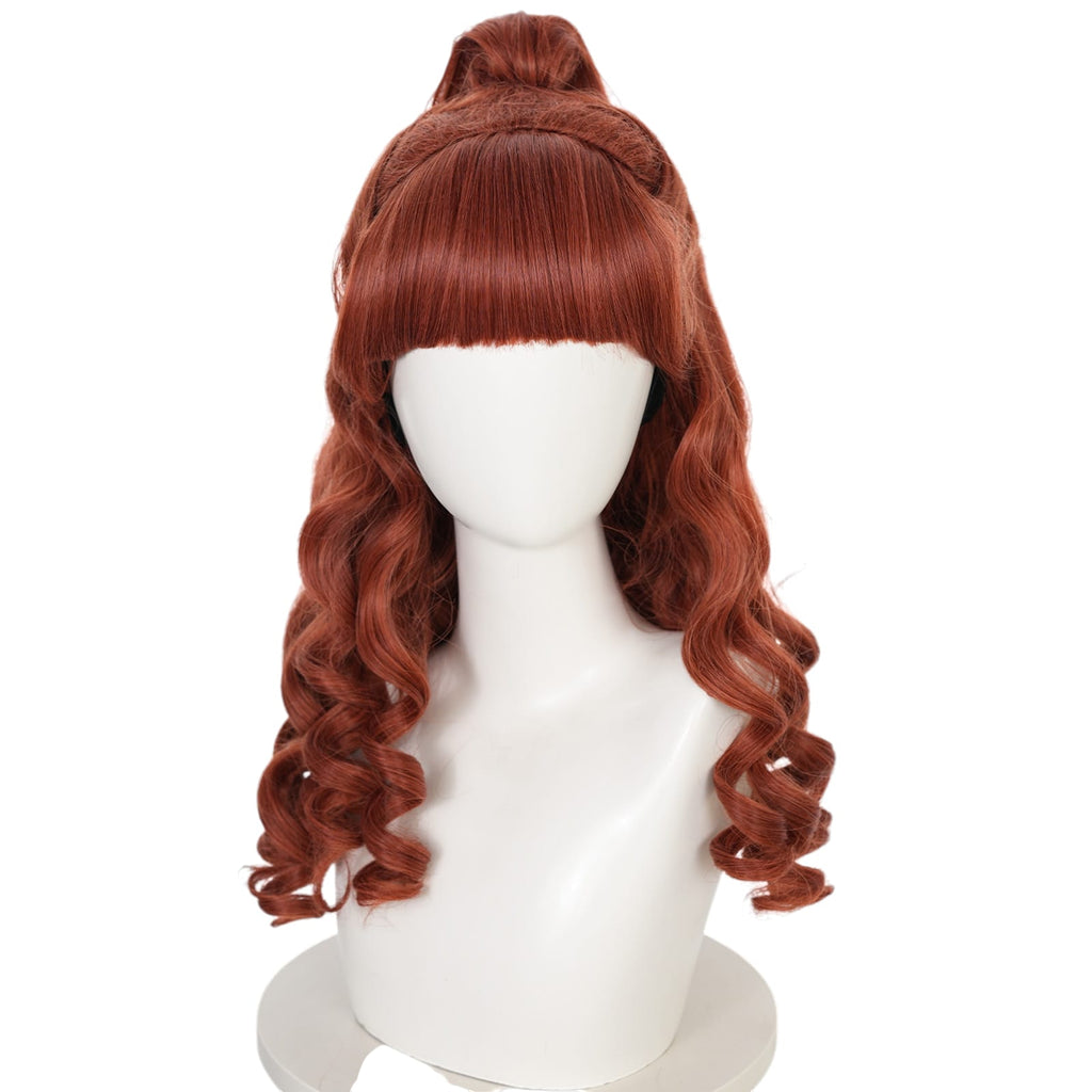 White Smoke Enid Sinclair Cosplay Wig - Wednesday (Blonde/Pink/Blue Spiral Curls) (FEVERCOS)