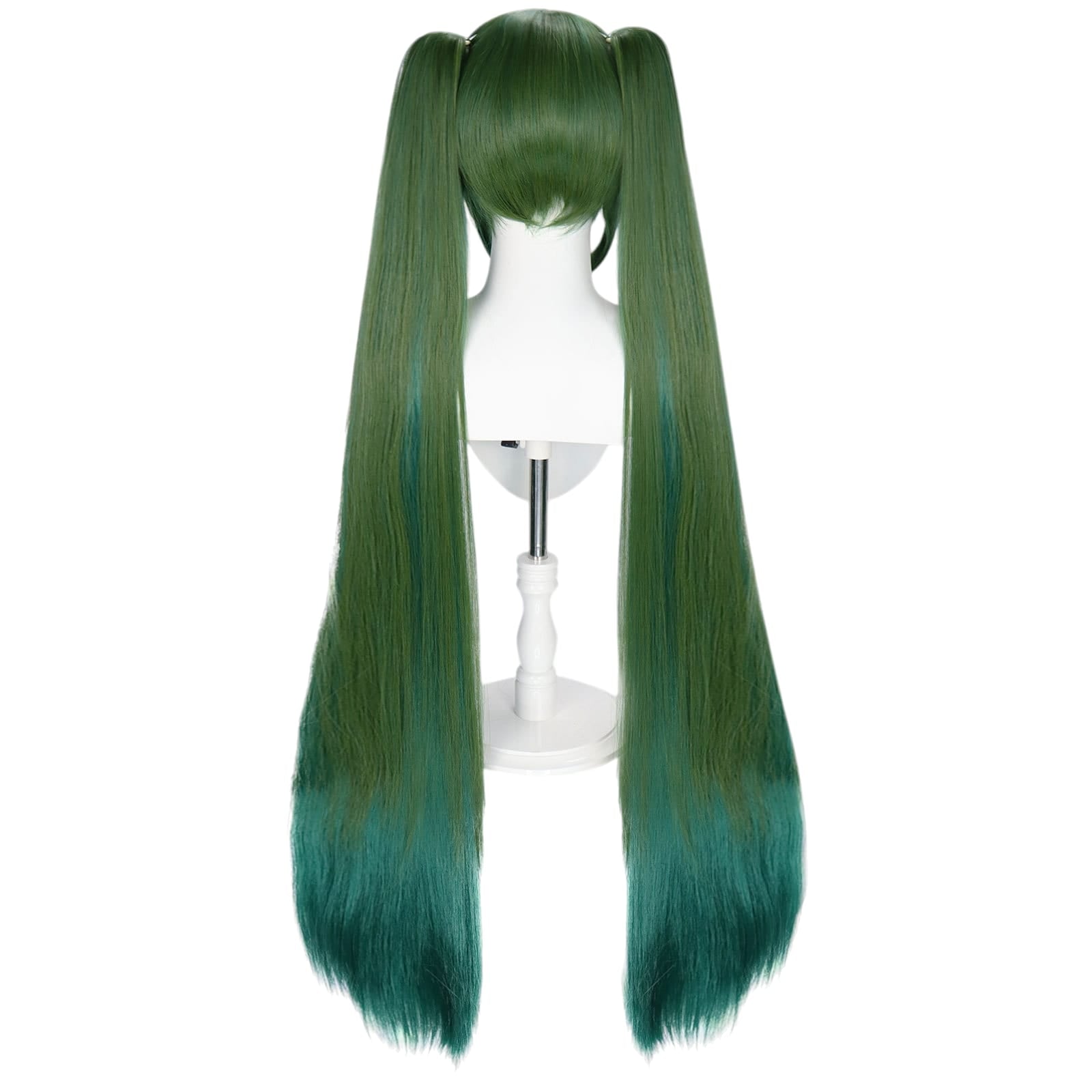 White Smoke Hatsune Miku (Senbonzakura) Cosplay Wig - Vocaloid (Teal Twin Tails) (FEVERCOS)