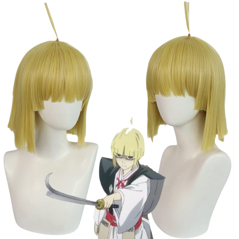 White Smoke Fuchi Yamada Asaemon Cosplay Wig - Hell's Paradise (Blonde Shag) (FEVERCOS)