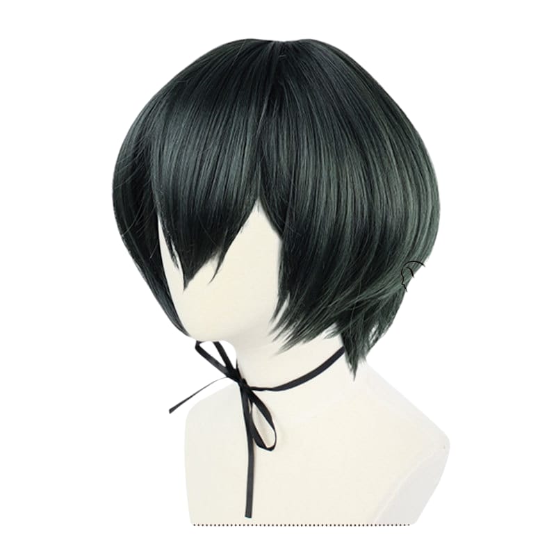 White Smoke Mai Zenin Cosplay Wig - Jujutsu Kaisen (Dark Green Short) (FEVERCOS)