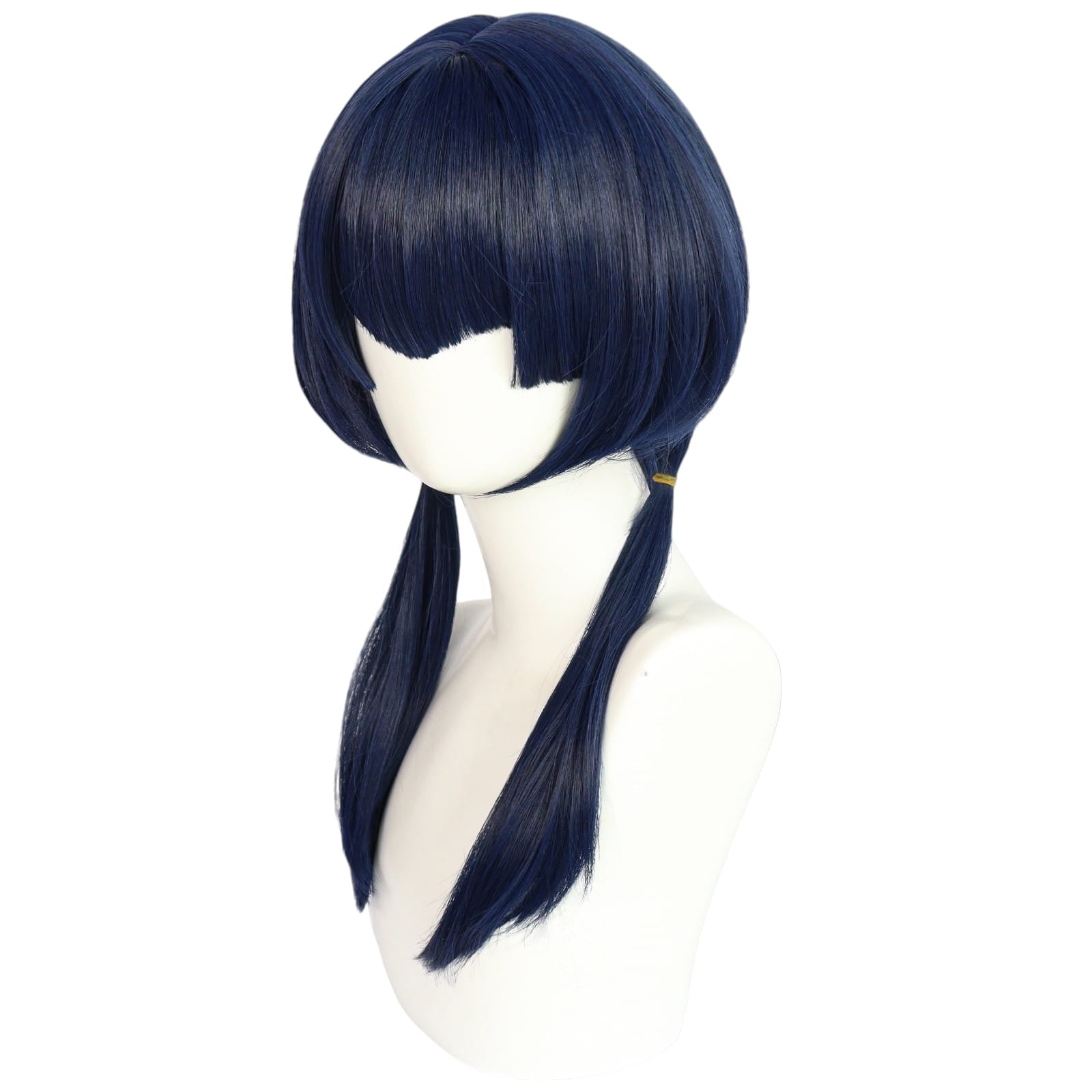 White Smoke Candace Cosplay Wig - Genshin Impact (Dark Blue Twin Tails) (FEVERCOS)