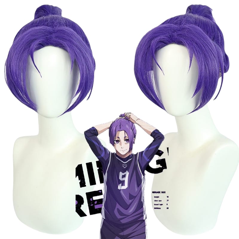 White Smoke Reo Mikage Cosplay Wig - Blue Lock (Purple Updo/Loose) (FEVERCOS)