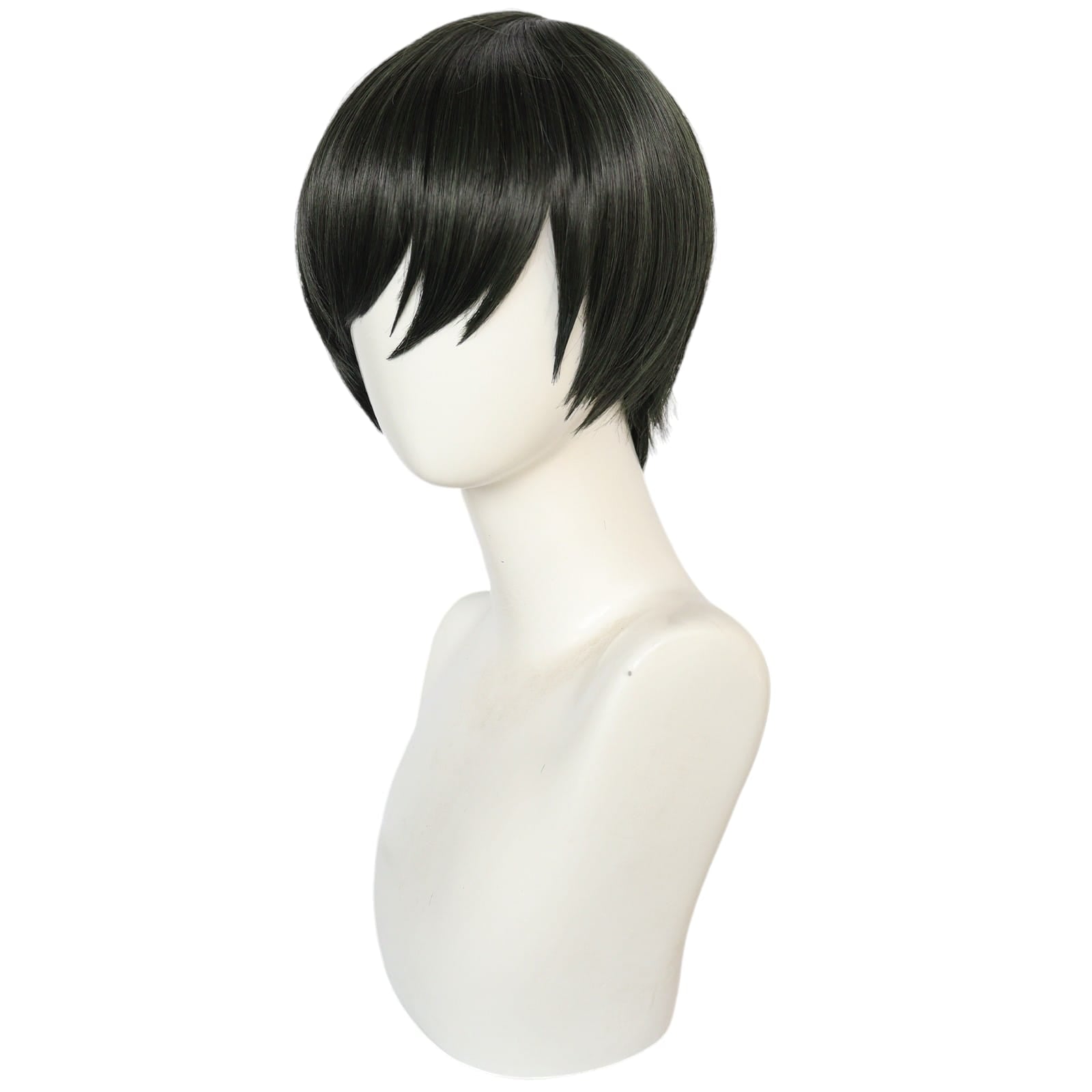 White Smoke Rin Itoshi Cosplay Wig - Blue Lock (Black/Teal Emo Bangs) (FEVERCOS)