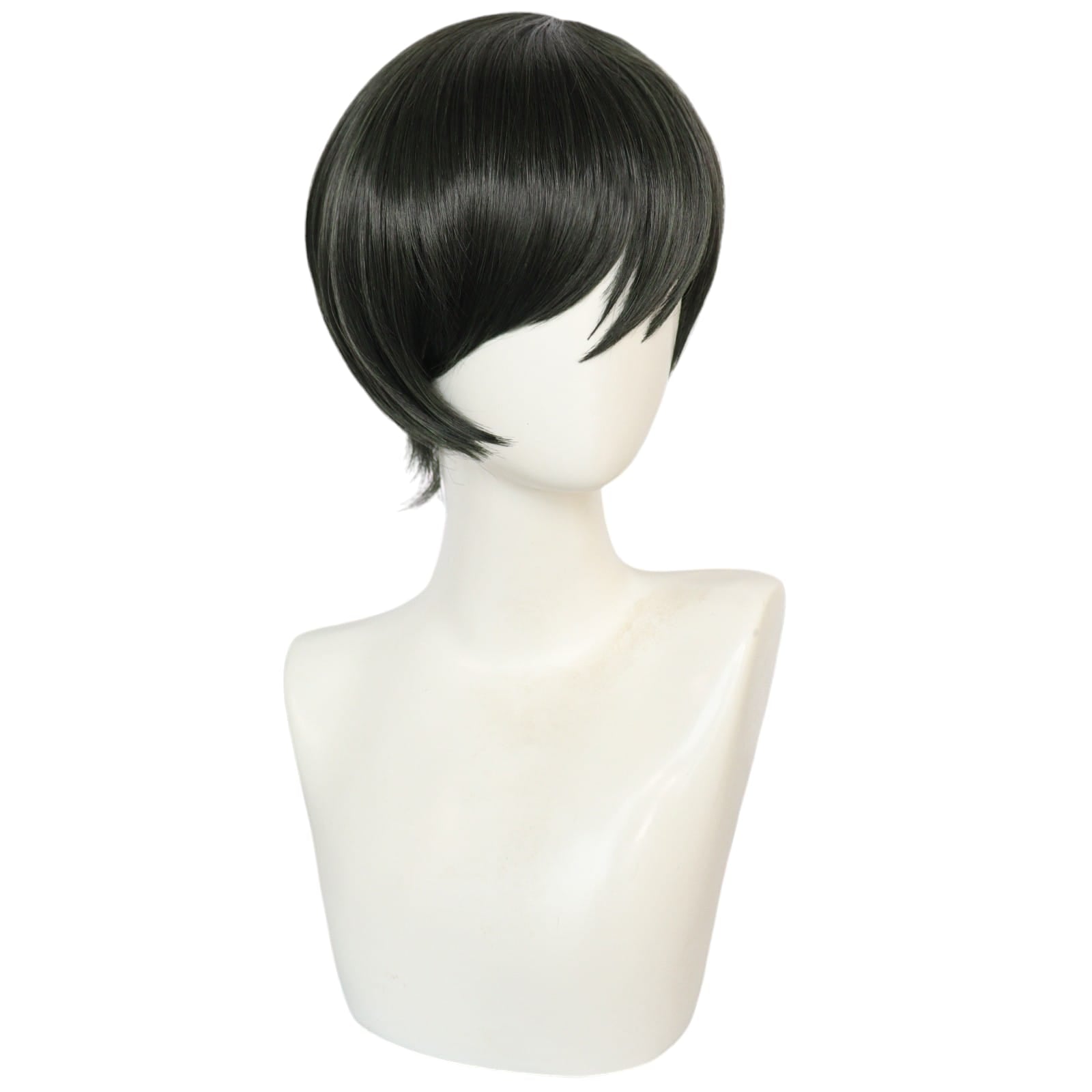 White Smoke Rin Itoshi Cosplay Wig - Blue Lock (Black/Teal Emo Bangs) (FEVERCOS)