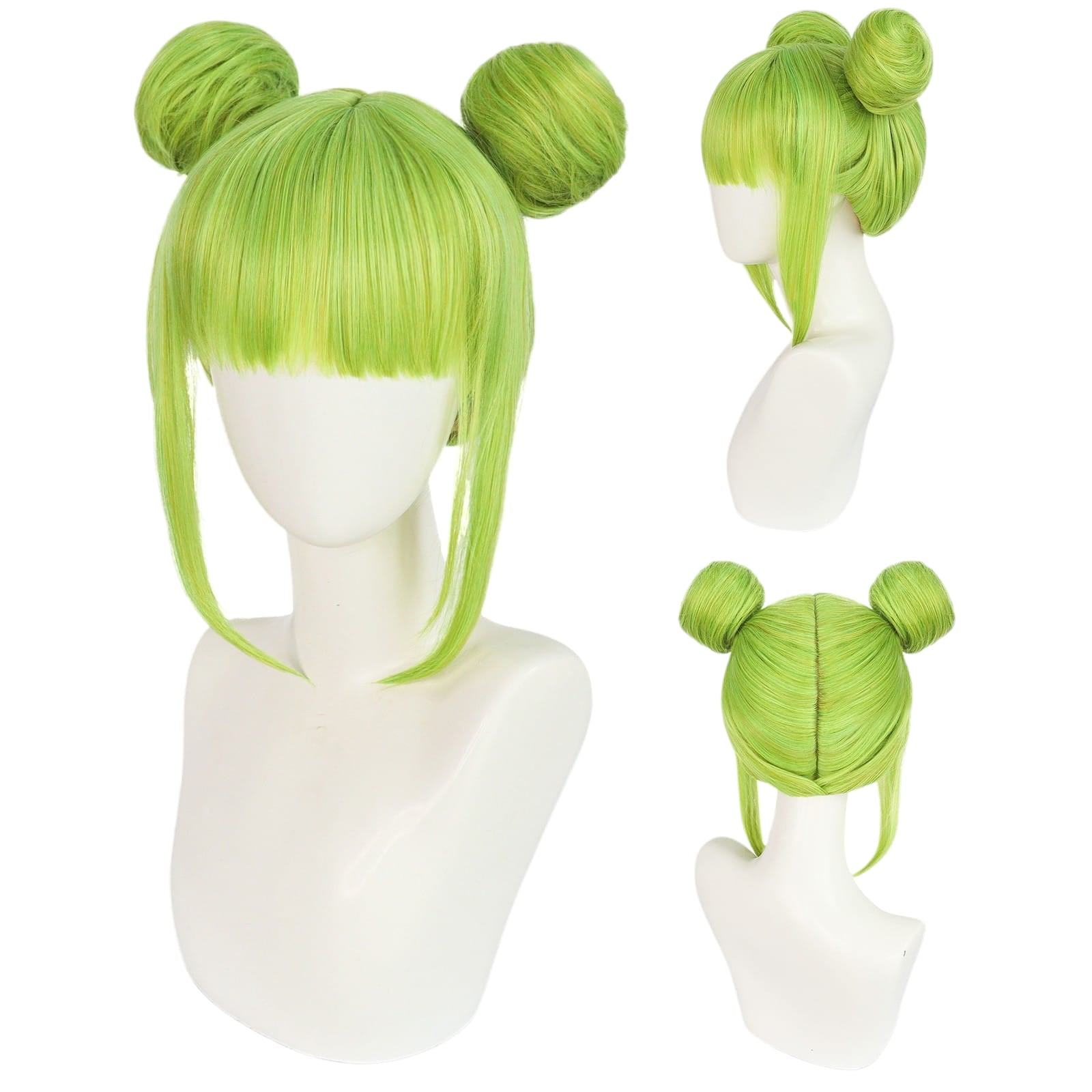 White Smoke Mask Girl (Luna/Yuna) Cosplay Wig - Astrum Design (Techwear Black/Blue) (FEVERCOS)