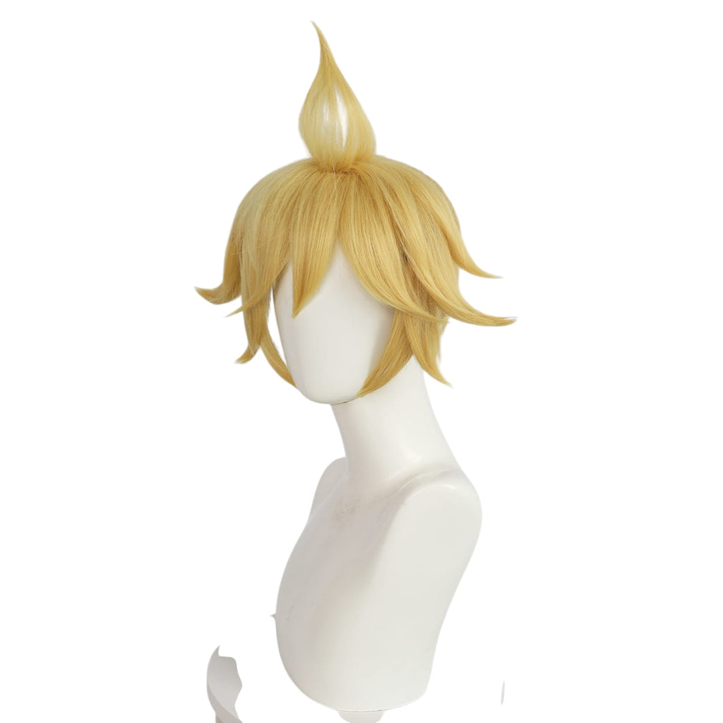 White Smoke Kagamine Len Cosplay Wig - Vocaloid (Golden Blonde Spiky) (FEVERCOS)