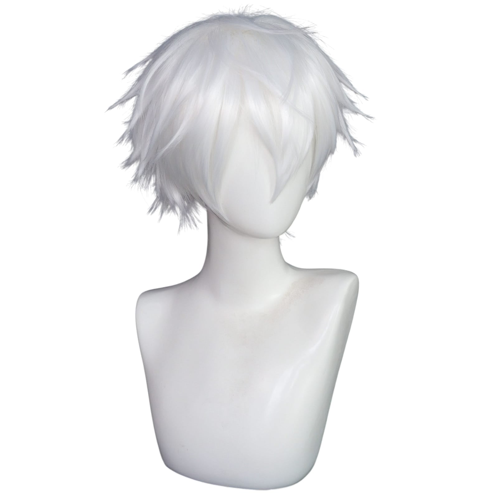 White Smoke Tomoe Cosplay Wig - Kamisama Kiss (Silver/White Short) (FEVERCOS)