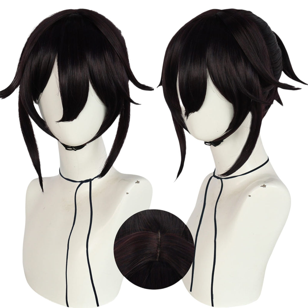White Smoke Yato Cosplay Wig - Noragami (Dark Purple/Black) (FEVERCOS)