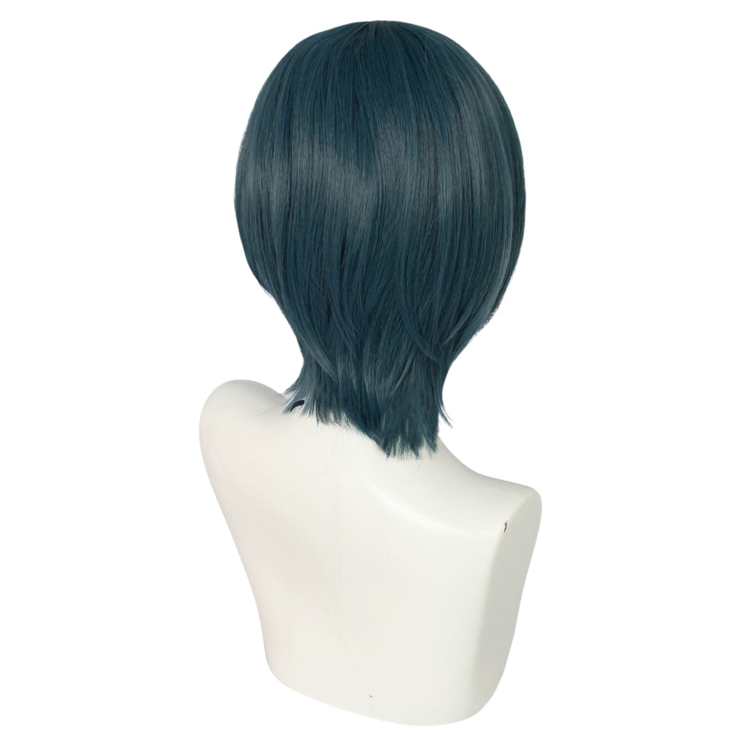 White Smoke Byleth (Male) Cosplay Wig - Fire Emblem : Three Houses (Dark Teal) (FEVERCOS)