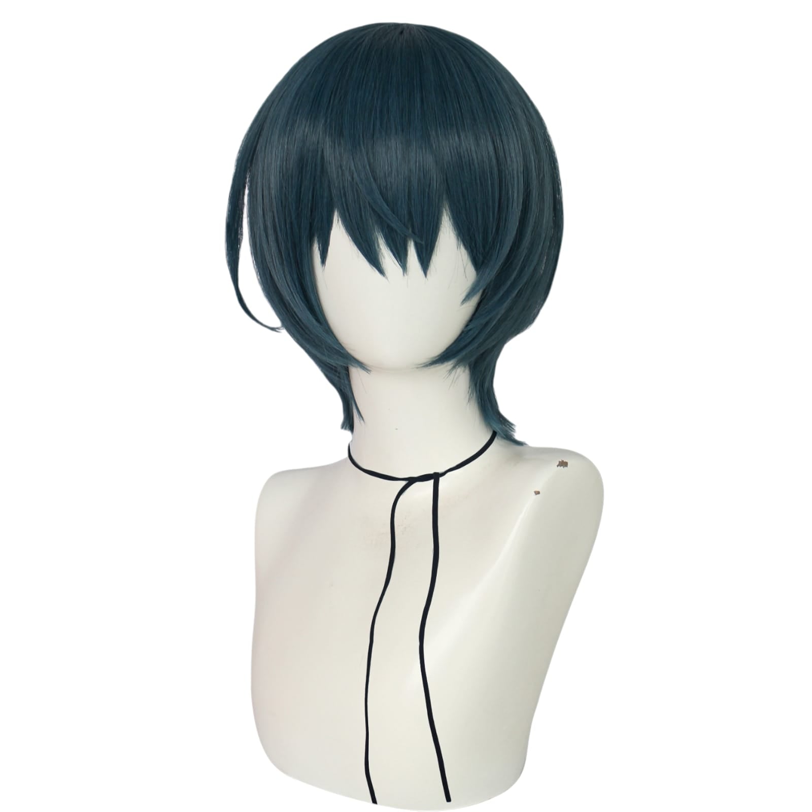 White Smoke Byleth (Male) Cosplay Wig - Fire Emblem : Three Houses (Dark Teal) (FEVERCOS)