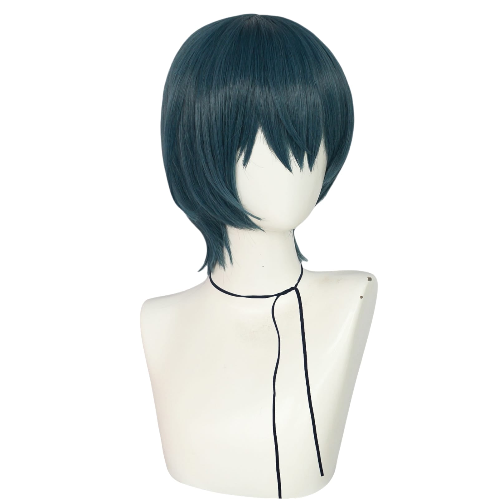 White Smoke Byleth (Male) Cosplay Wig - Fire Emblem : Three Houses (Dark Teal) (FEVERCOS)