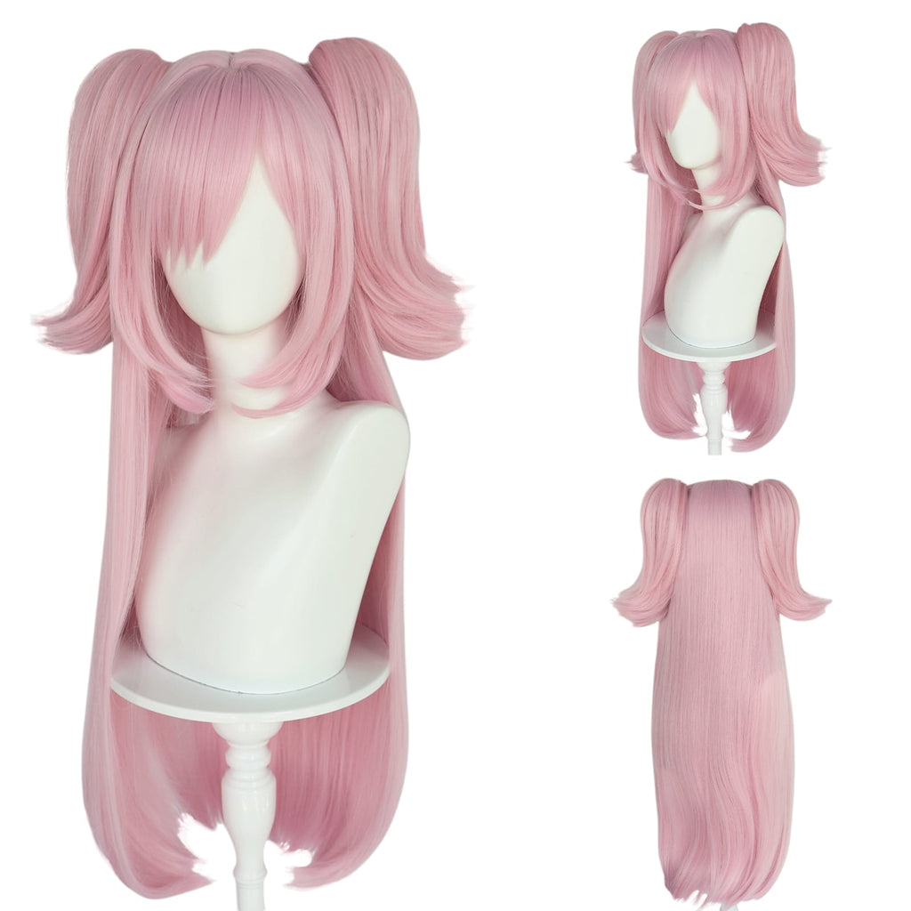 White Smoke Miyue (Meixue) Cosplay Wig - Balala the Fairies (Pink Twin Tails) (FEVERCOS)