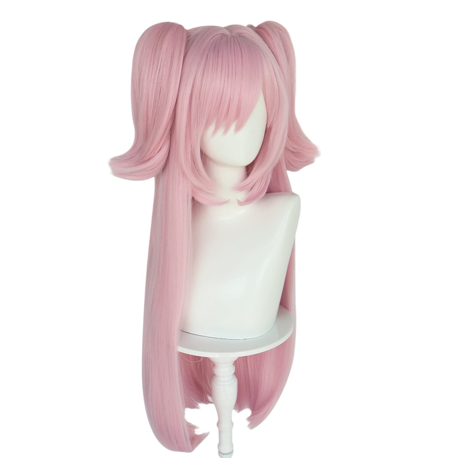White Smoke Miyue (Meixue) Cosplay Wig - Balala the Fairies (Pink Twin Tails) (FEVERCOS)