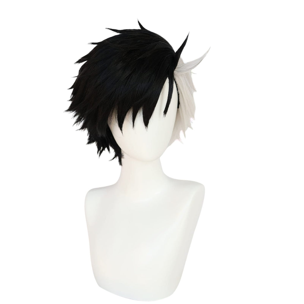White Smoke Sakura Haruka Cosplay Wig - Wind Breaker (Split Black/White) (FEVERCOS)