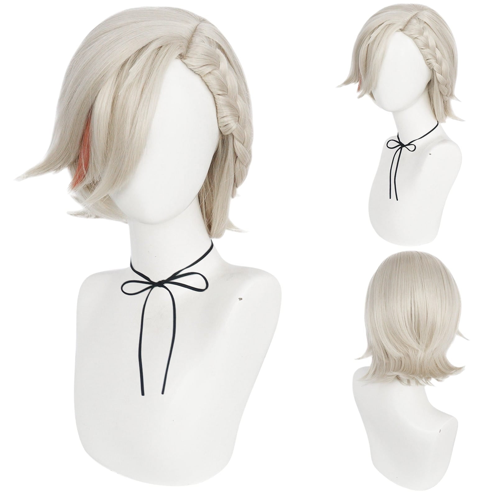White Smoke Lyney Cosplay Wig - Genshin Impact (Silver/Black Gradient) (FEVERCOS)