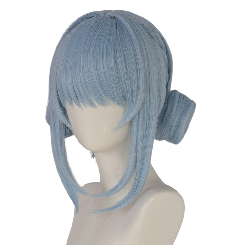 White Smoke Inev (Blue Buns) Cosplay Wig - Genshin Impact NPC/Concept (Blue Braided) (FEVERCOS)