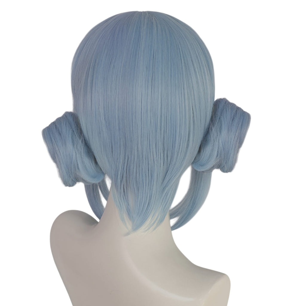 White Smoke Inev (Blue Buns) Cosplay Wig - Genshin Impact NPC/Concept (Blue Braided) (FEVERCOS)