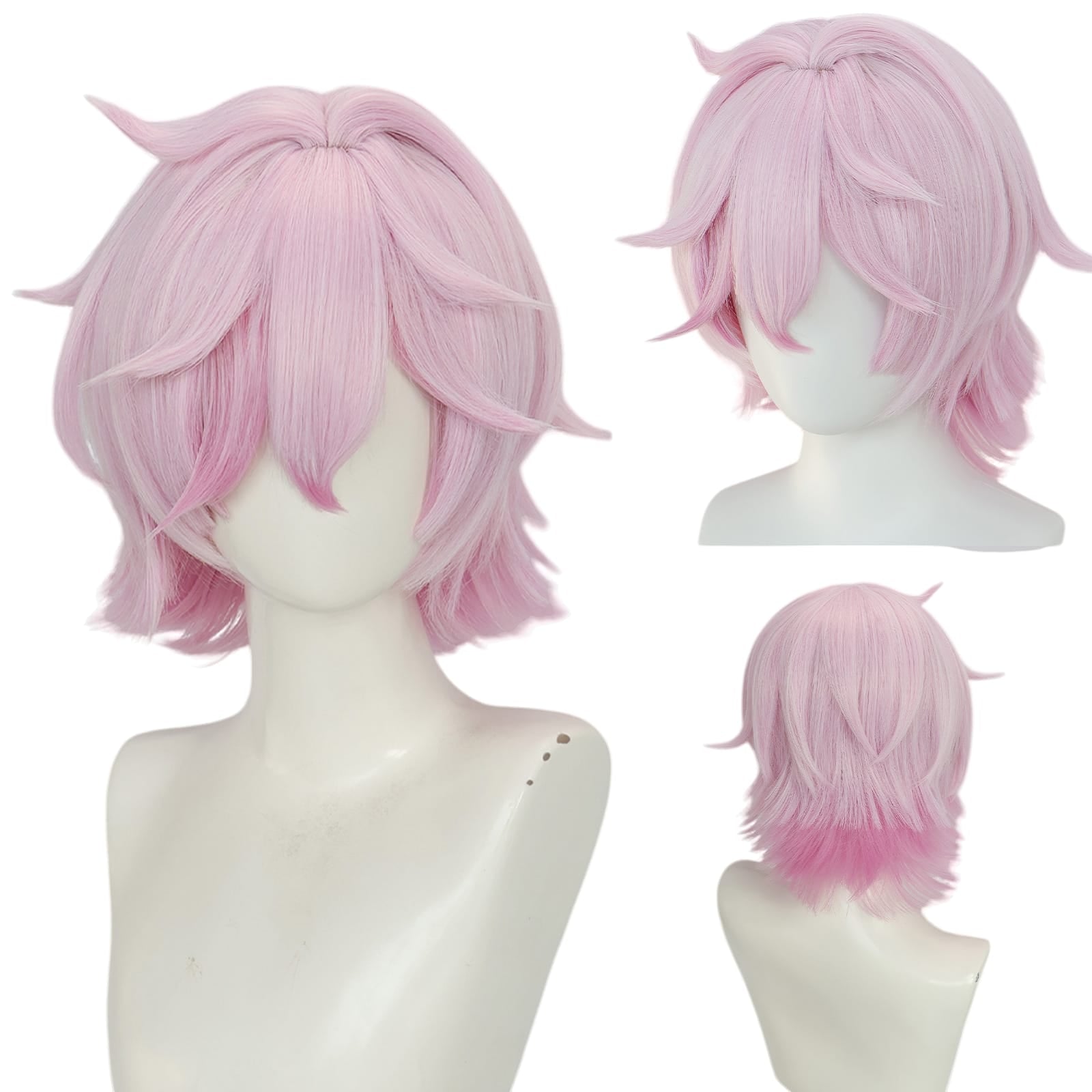 White Smoke Citlali (Taliya) Cosplay Wig - Genshin Impact (Pink/Gradient Short) (FEVERCOS)