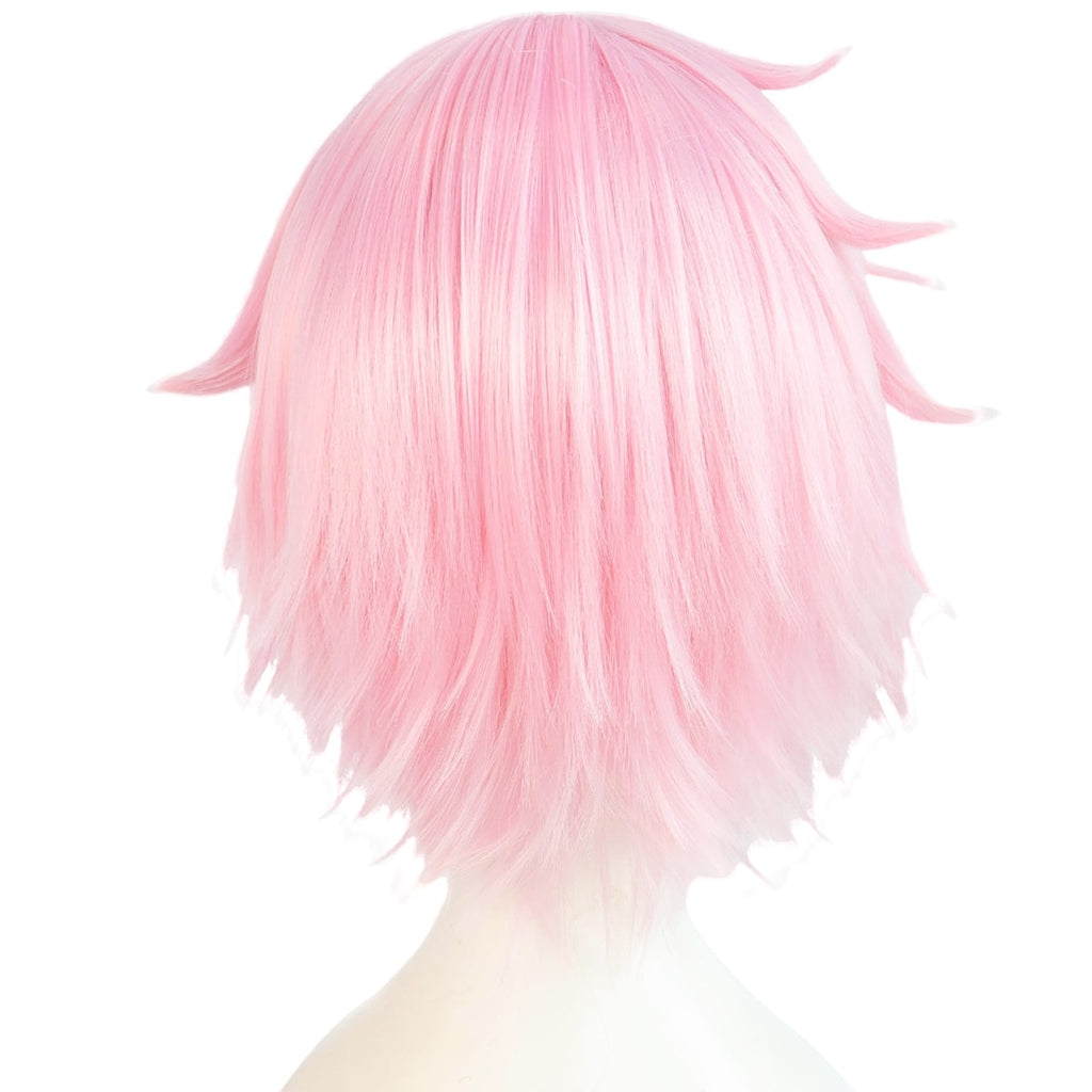 White Smoke Dahlia (The Deacon) Cosplay Wig - Genshin Impact (Pink Short) (FEVERCOS)