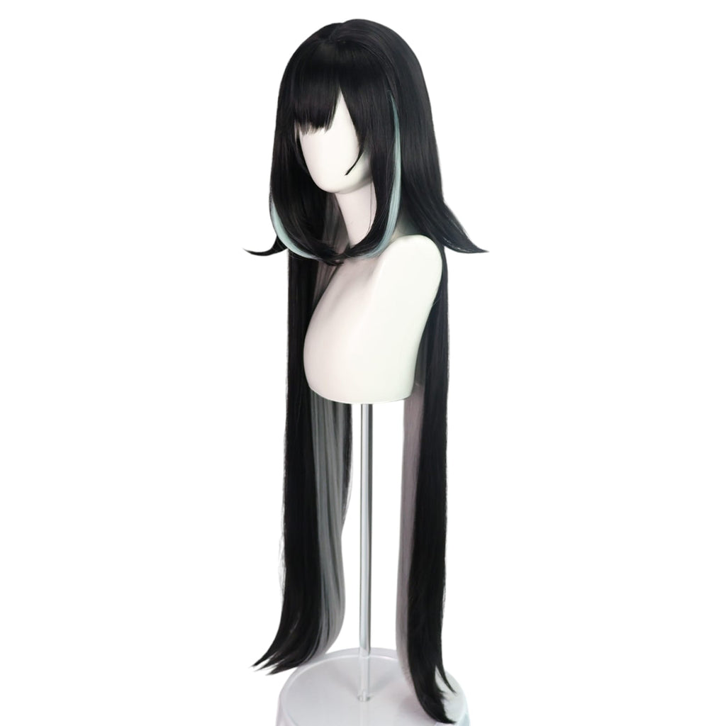 White Smoke Lanyan Cosplay Wig - Genshin Impact (Black/Blue Split) (FEVERCOS)