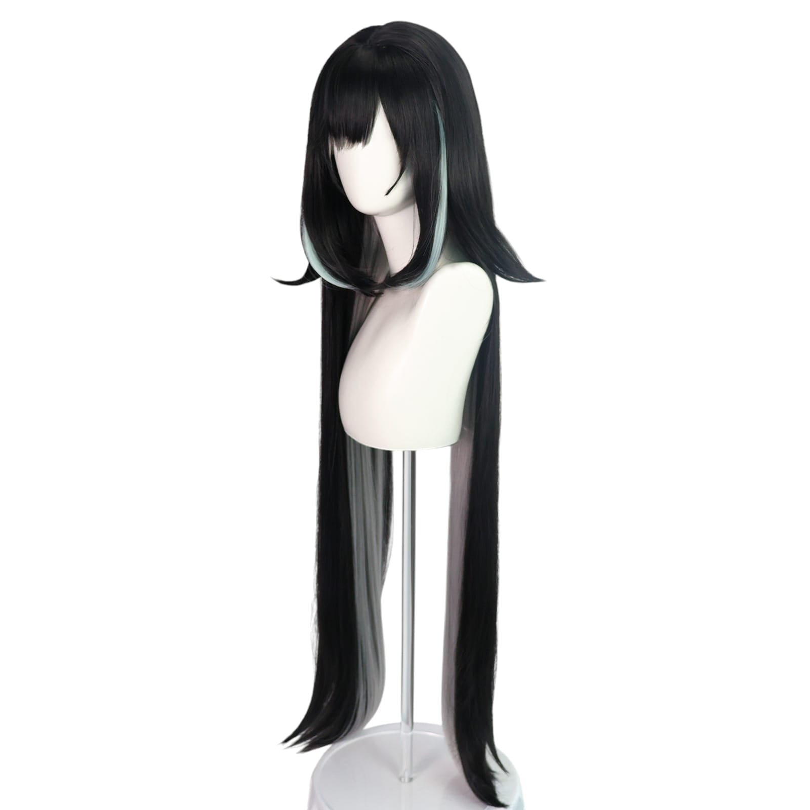 White Smoke Lanyan Cosplay Wig - Genshin Impact (Black/Blue Split) (FEVERCOS)