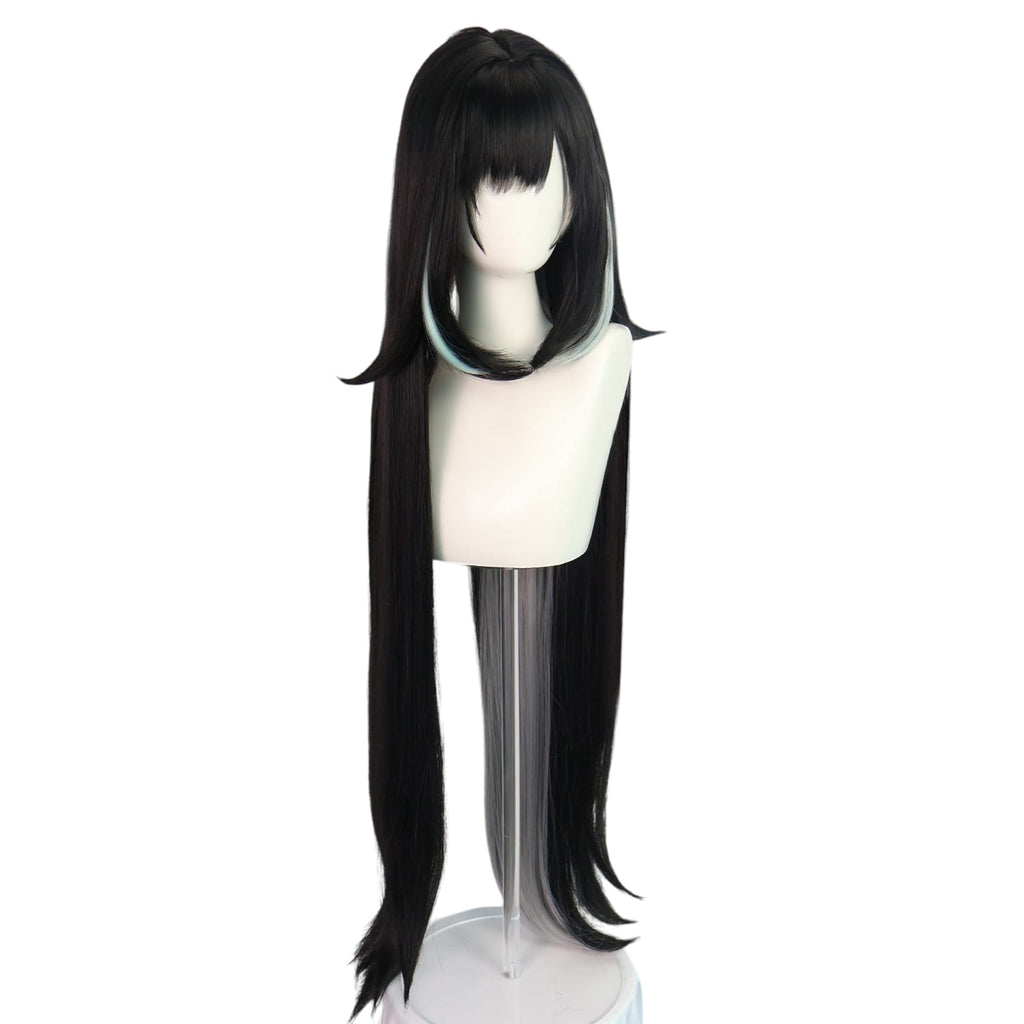 White Smoke Lanyan Cosplay Wig - Genshin Impact (Black/Blue Split) (FEVERCOS)