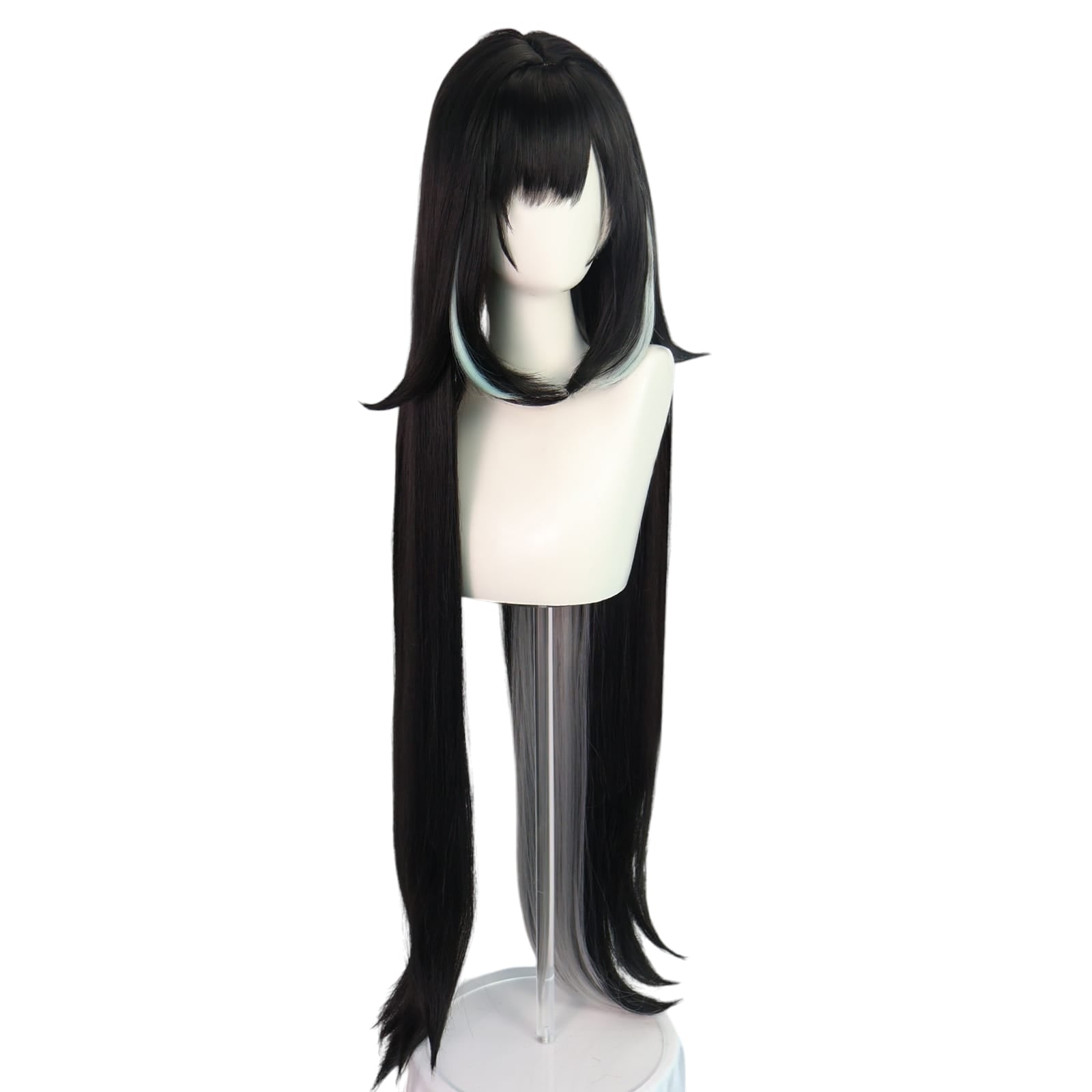 White Smoke Lanyan Cosplay Wig - Genshin Impact (Black/Blue Split) (FEVERCOS)