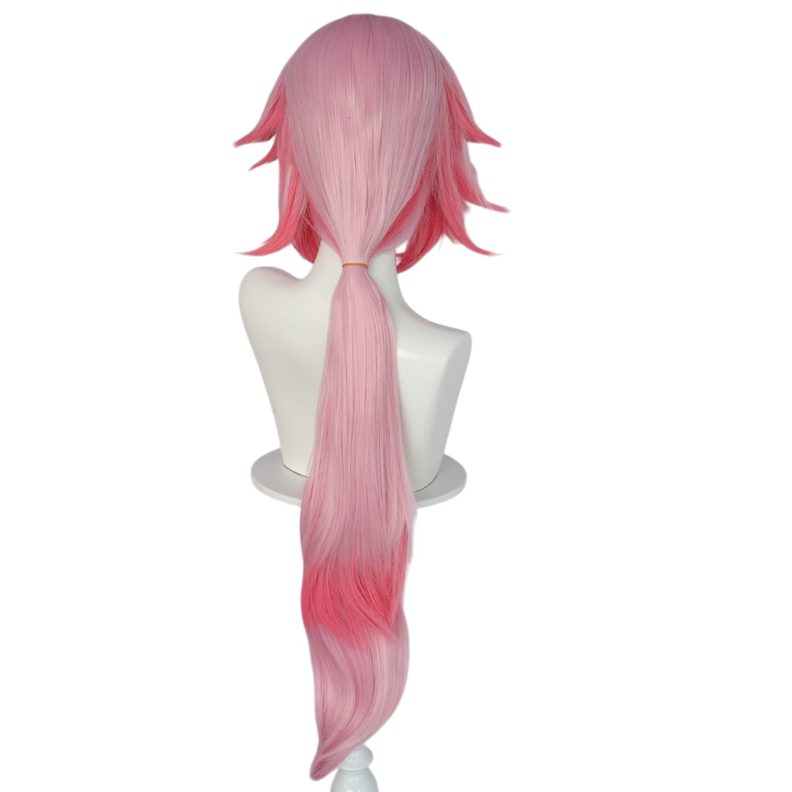 White Smoke Yae Miko Cosplay Wig - Genshin Impact (Pink Side Flip) (FEVERCOS)
