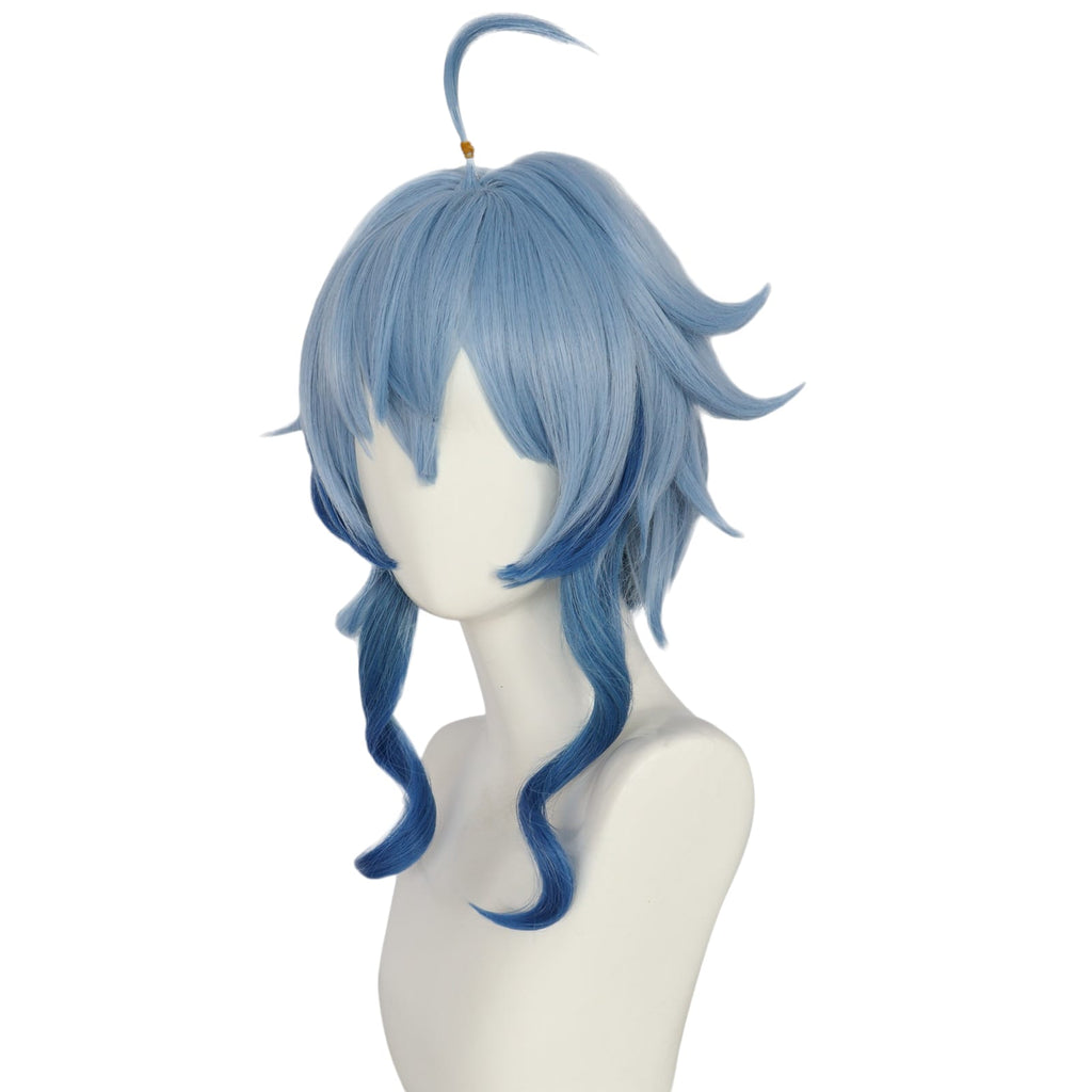White Smoke Ganyu "Twilight Blossom" (Lantern Rite Skin) Cosplay Wig - Genshin Impact (Blue Updo) (FEVERCOS)