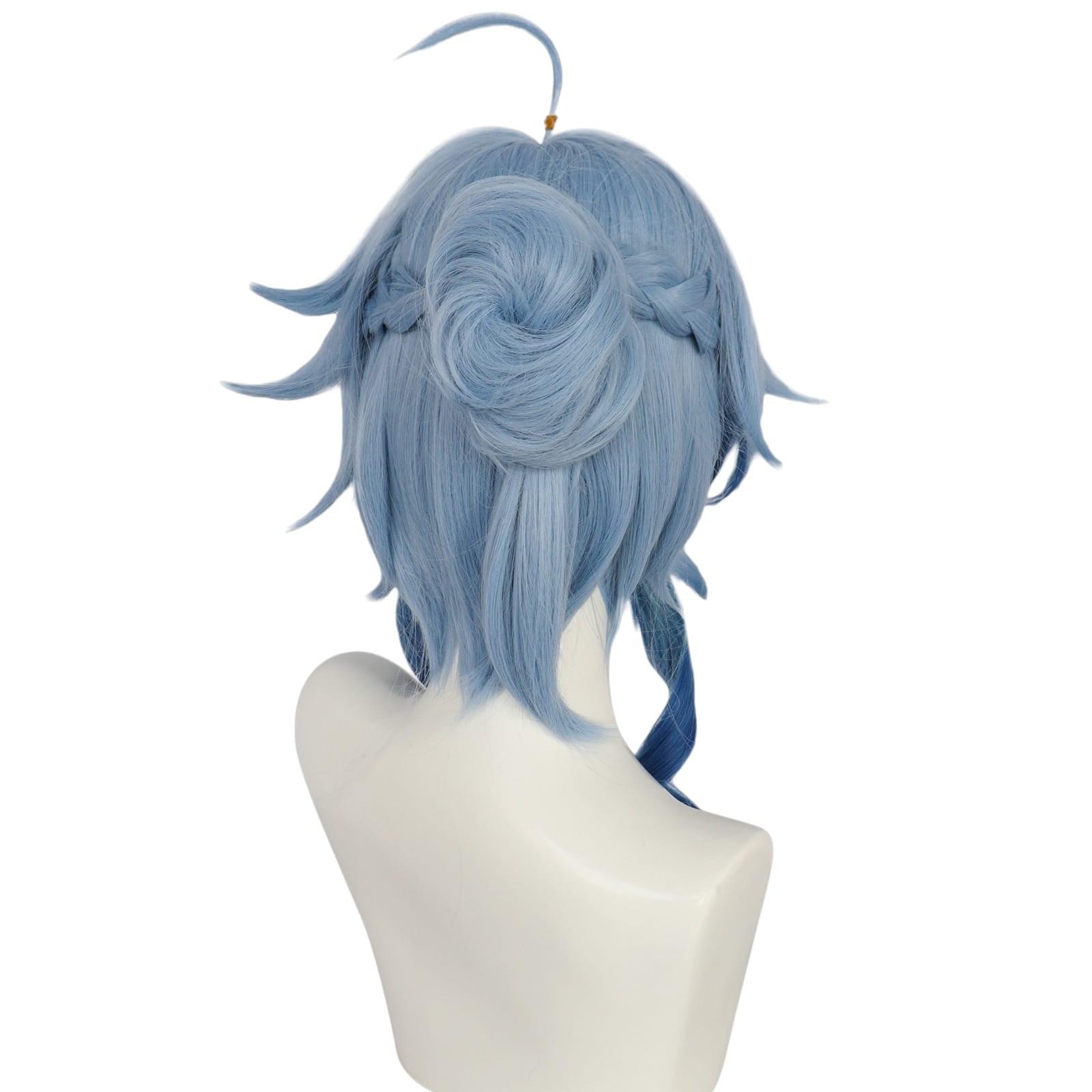 White Smoke Ganyu "Twilight Blossom" (Lantern Rite Skin) Cosplay Wig - Genshin Impact (Blue Updo) (FEVERCOS)