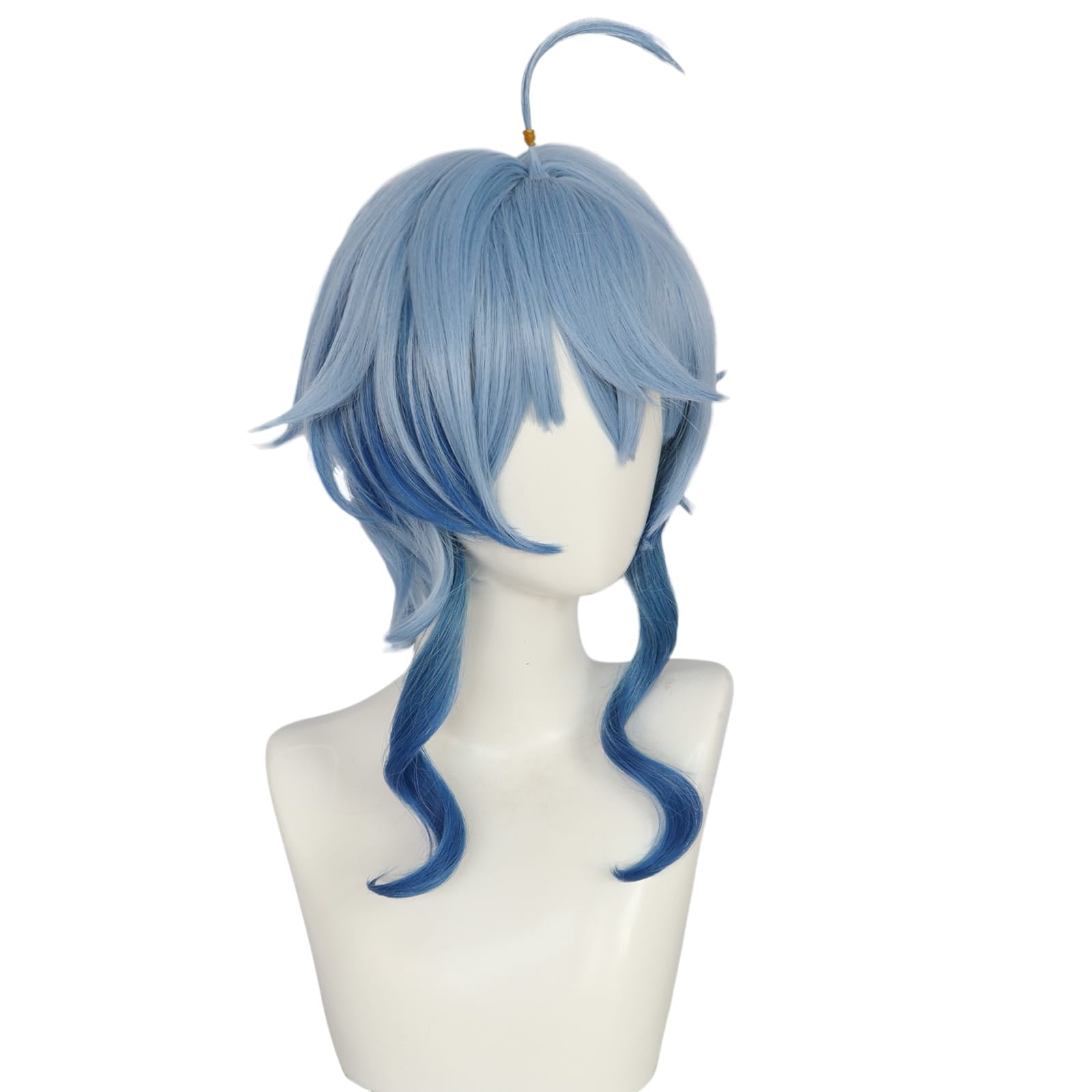 White Smoke Ganyu "Twilight Blossom" (Lantern Rite Skin) Cosplay Wig - Genshin Impact (Blue Updo) (FEVERCOS)