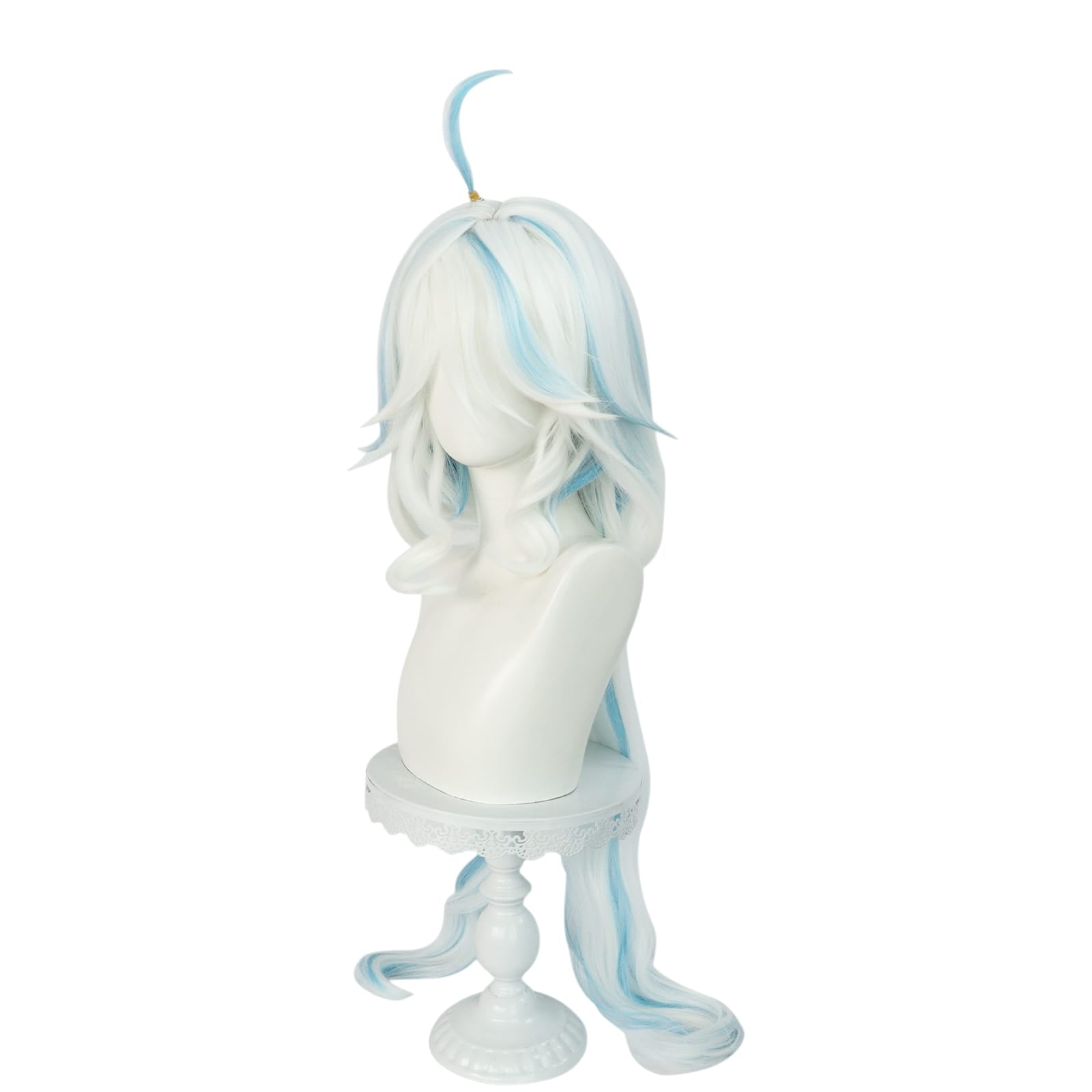 White Smoke Furina (Focalors) Cosplay Wig - Genshin Impact (Short White/Blue) (FEVERCOS)