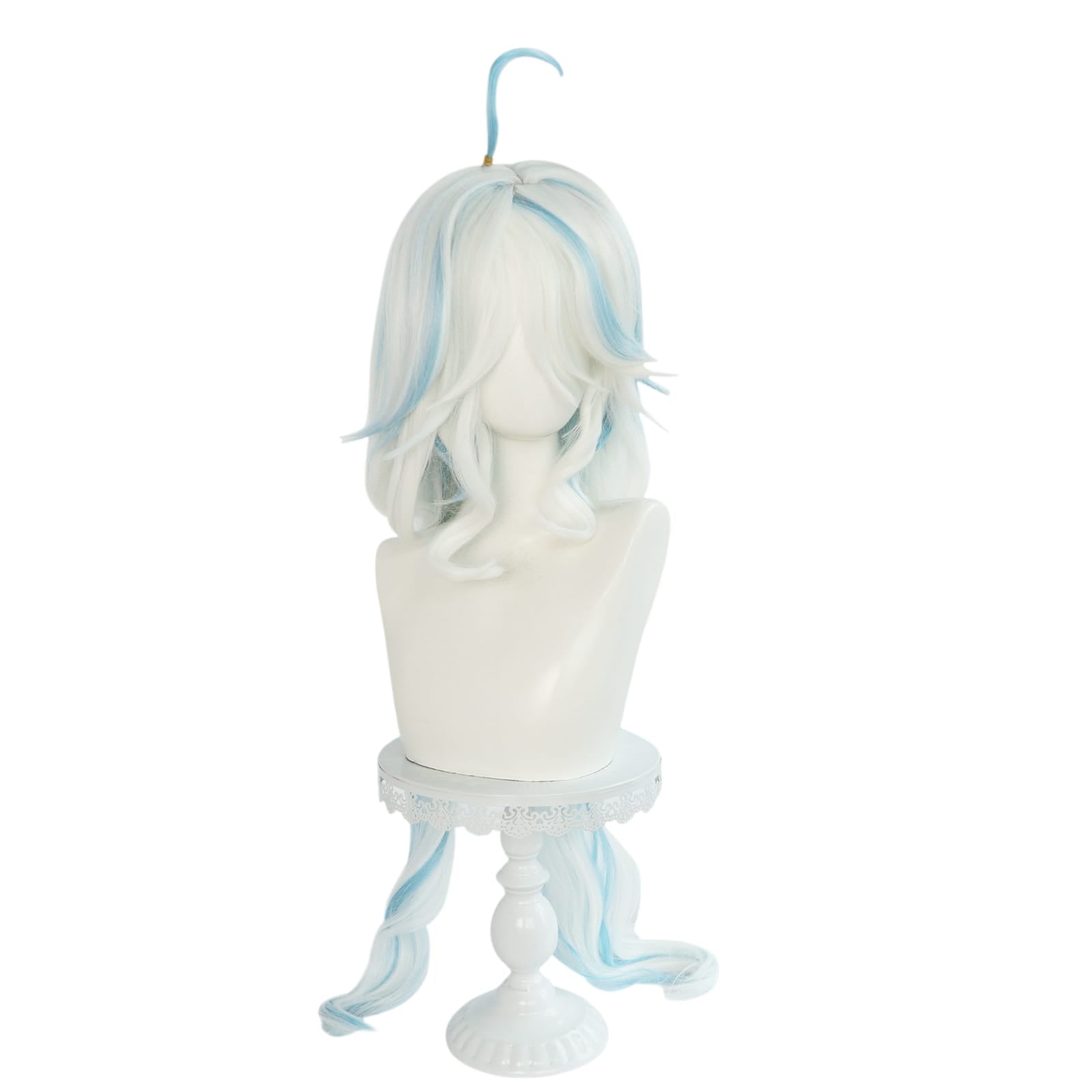 White Smoke Furina (Focalors) Cosplay Wig - Genshin Impact (Short White/Blue) (FEVERCOS)